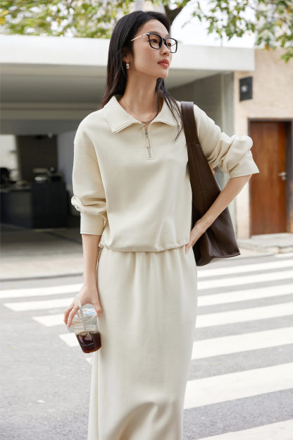 Comfortable Beige Sports Suit