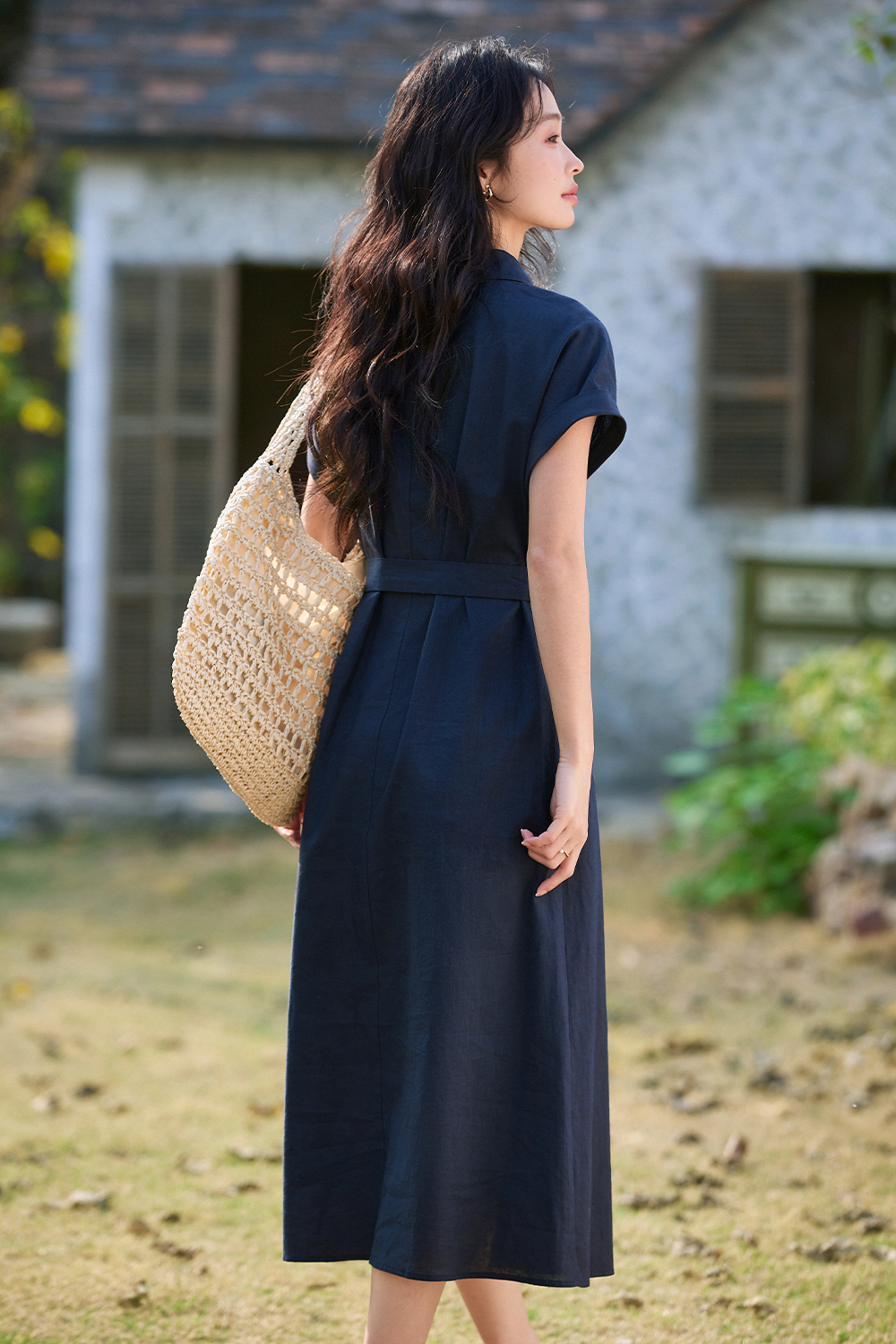 Lapel Shirt Dress