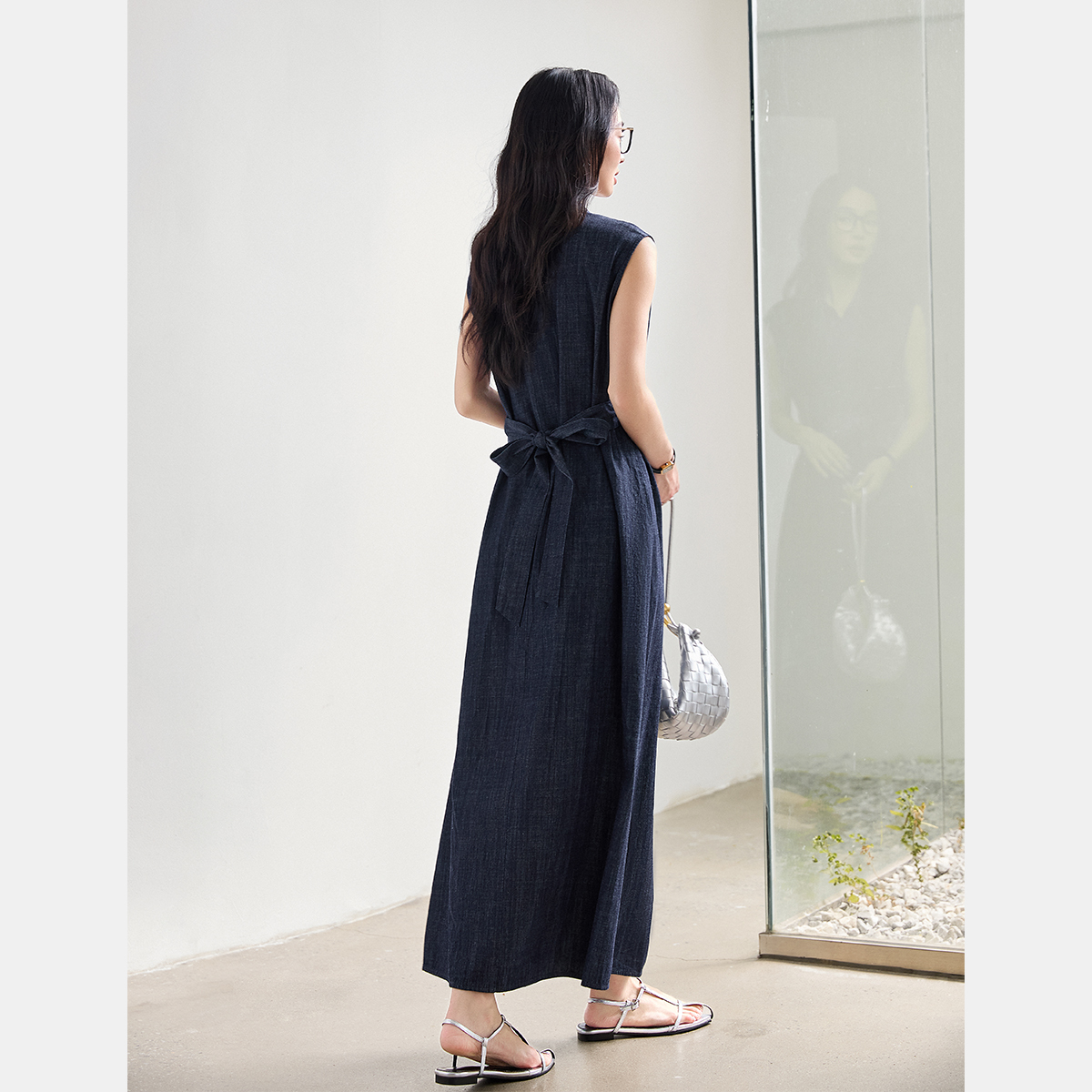 Pure Cotton Denim Dress
