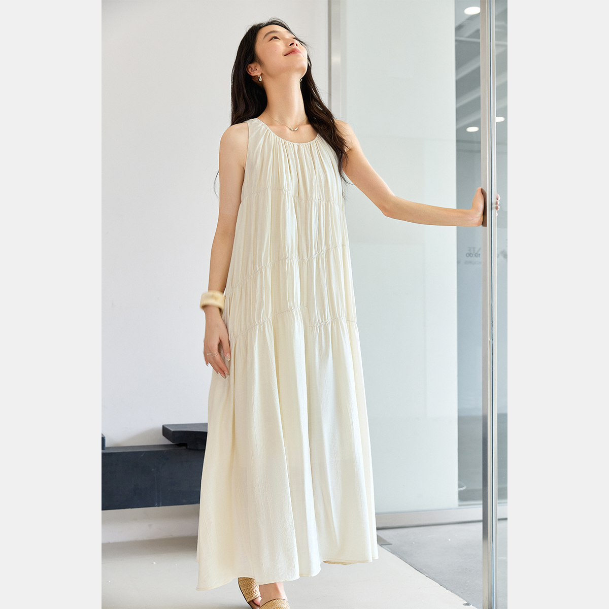 Elegant Pleated Dress