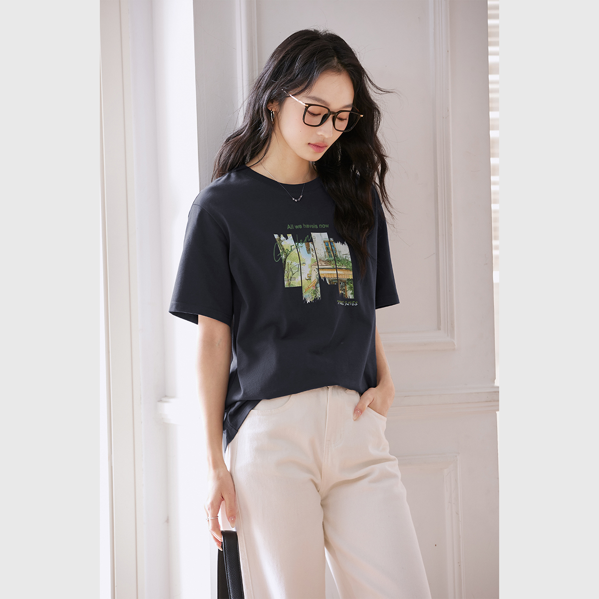 Pure Cotton Time Print T-Shirt