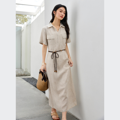 Mature And Elegant Shirt Dress