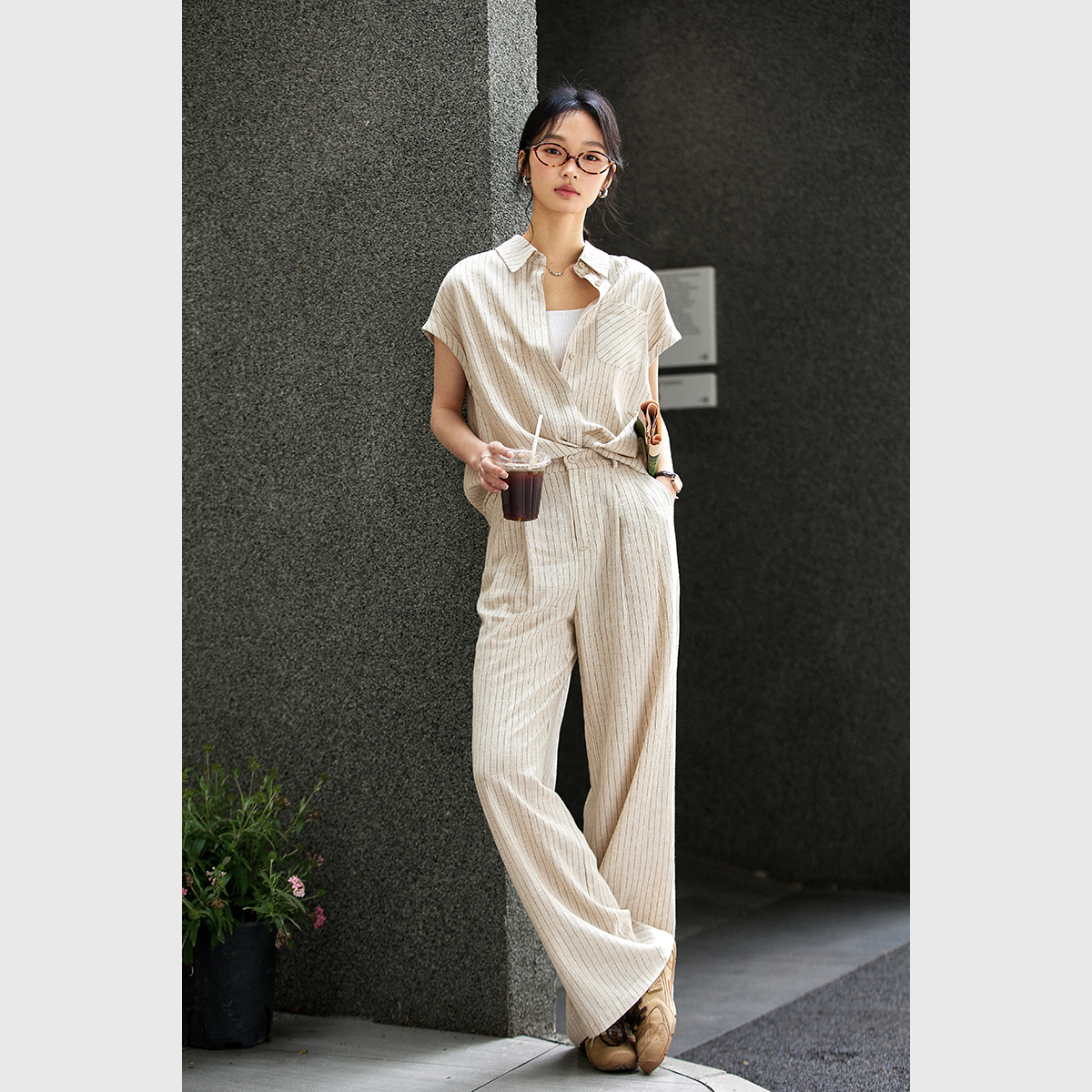 Striped Casual Suit