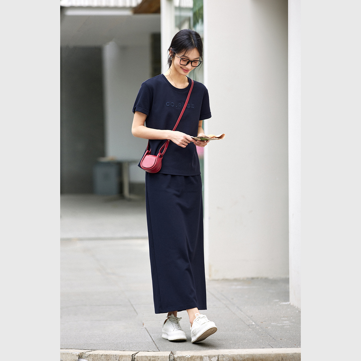 Navy Blue Letter Suit