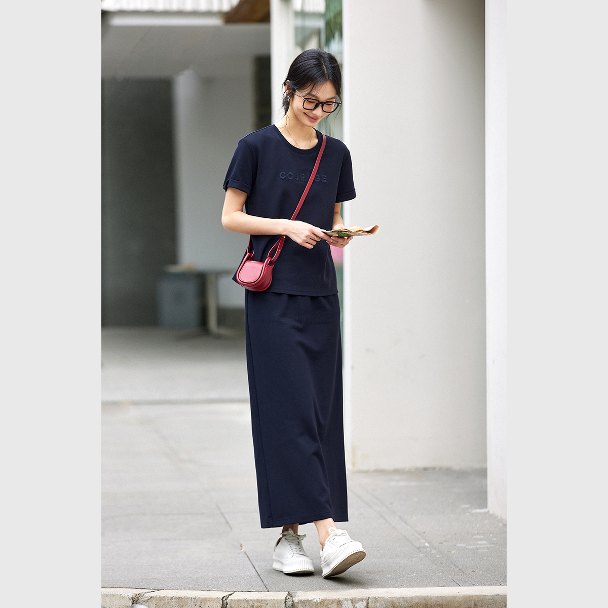 Navy Blue Letter Suit