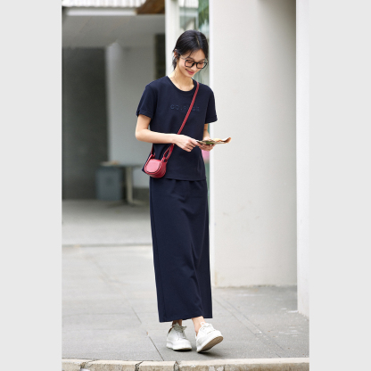 Navy Blue Letter Suit
