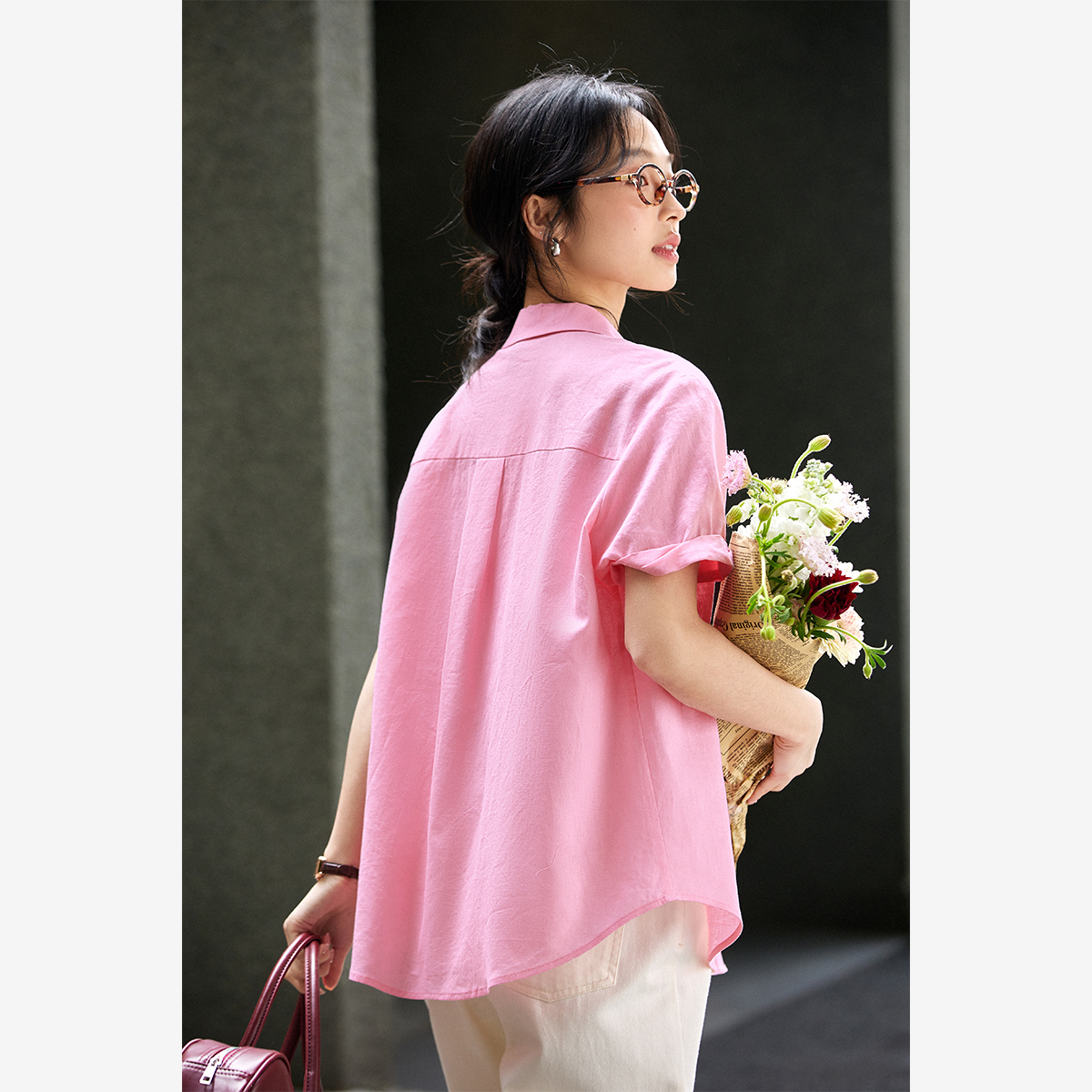 Casual And Elegant Cotton And Linen Shirt