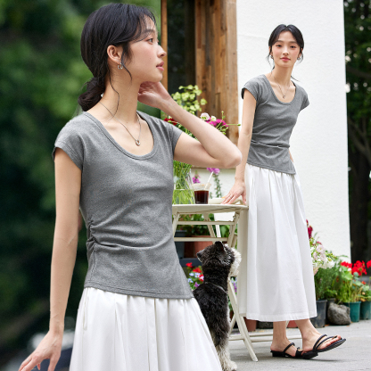 Asymmetric Knitted T-Shirt