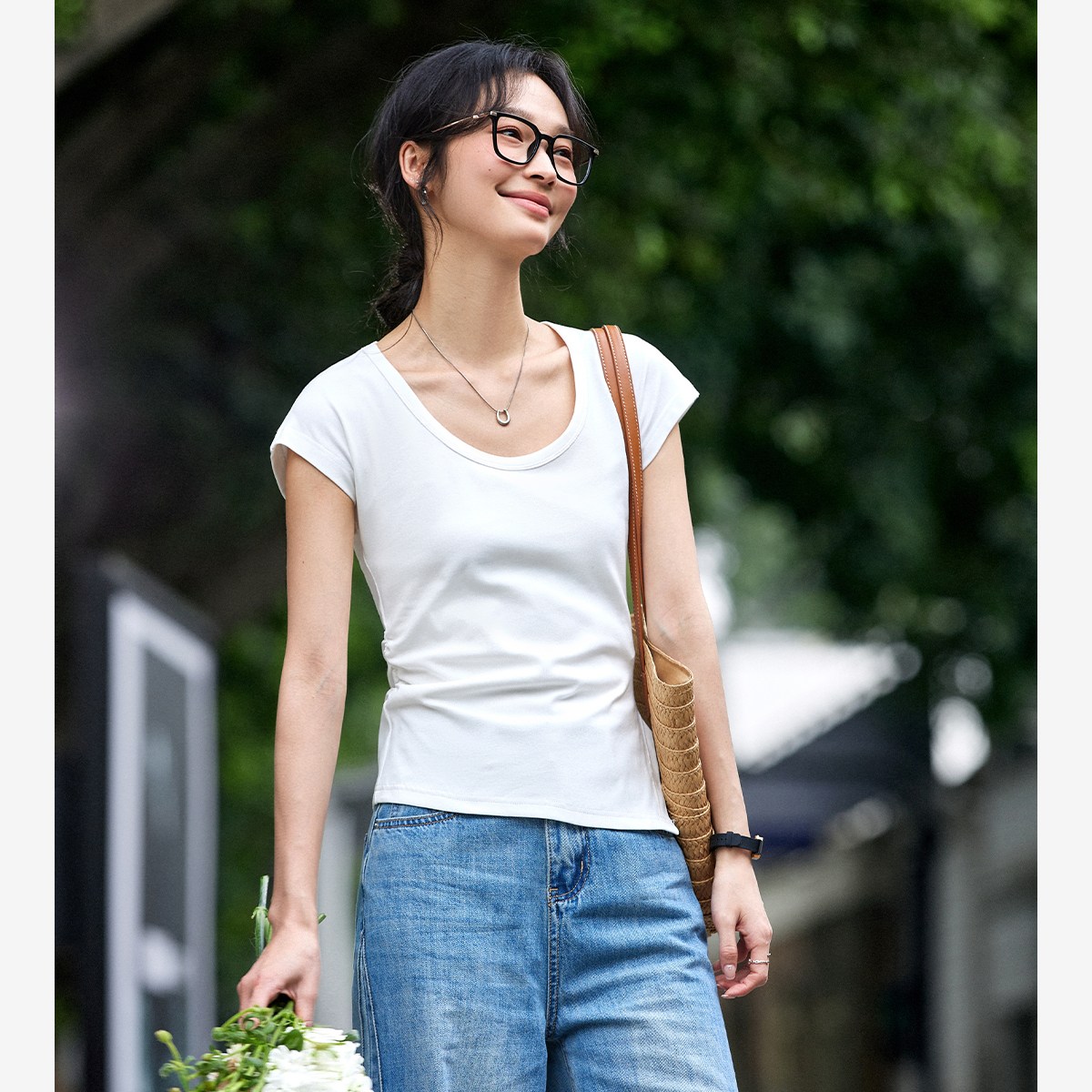 Asymmetric Knitted T-Shirt