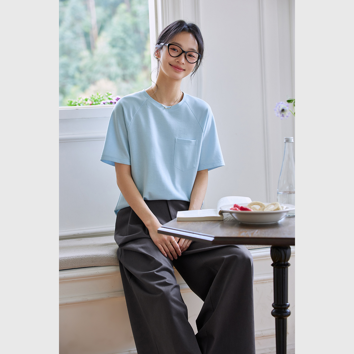 Loose T-Shirt With Patch Pockets