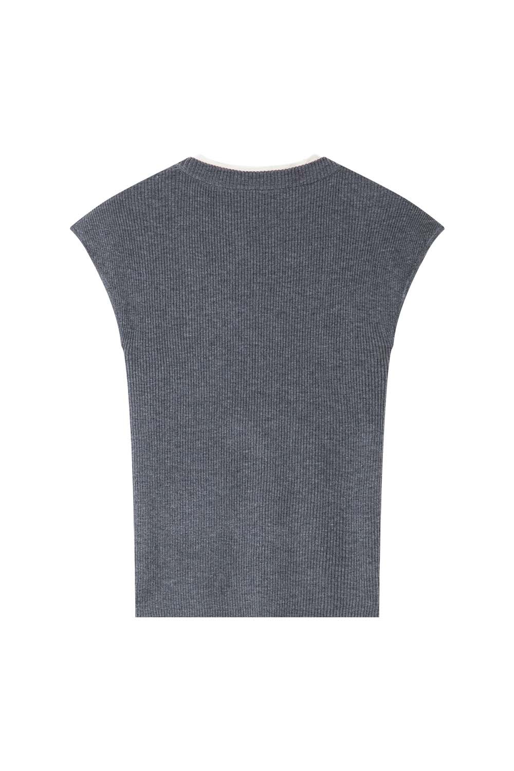 Minimalist Contrast Color Slim Sweater