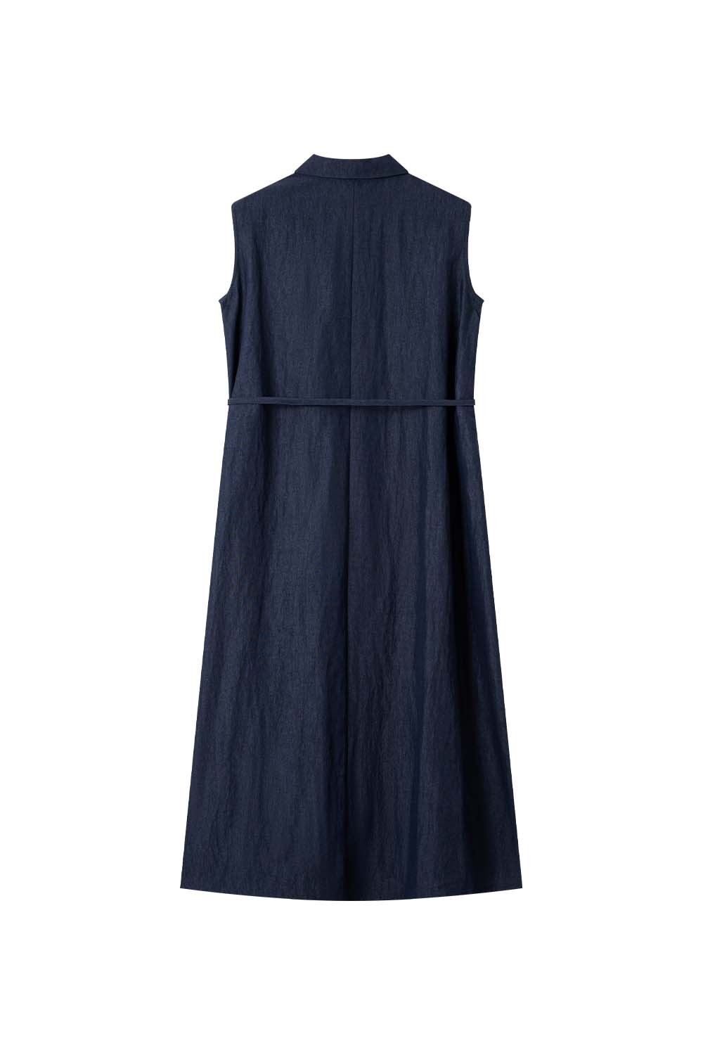 Solid Color Sleeveless A-Line Dress