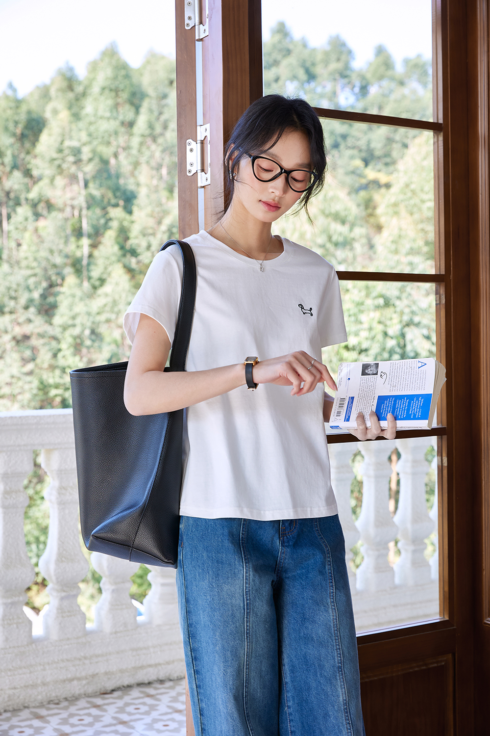 Lines Puppy Casual T-Shirt-VIMLYSTORE