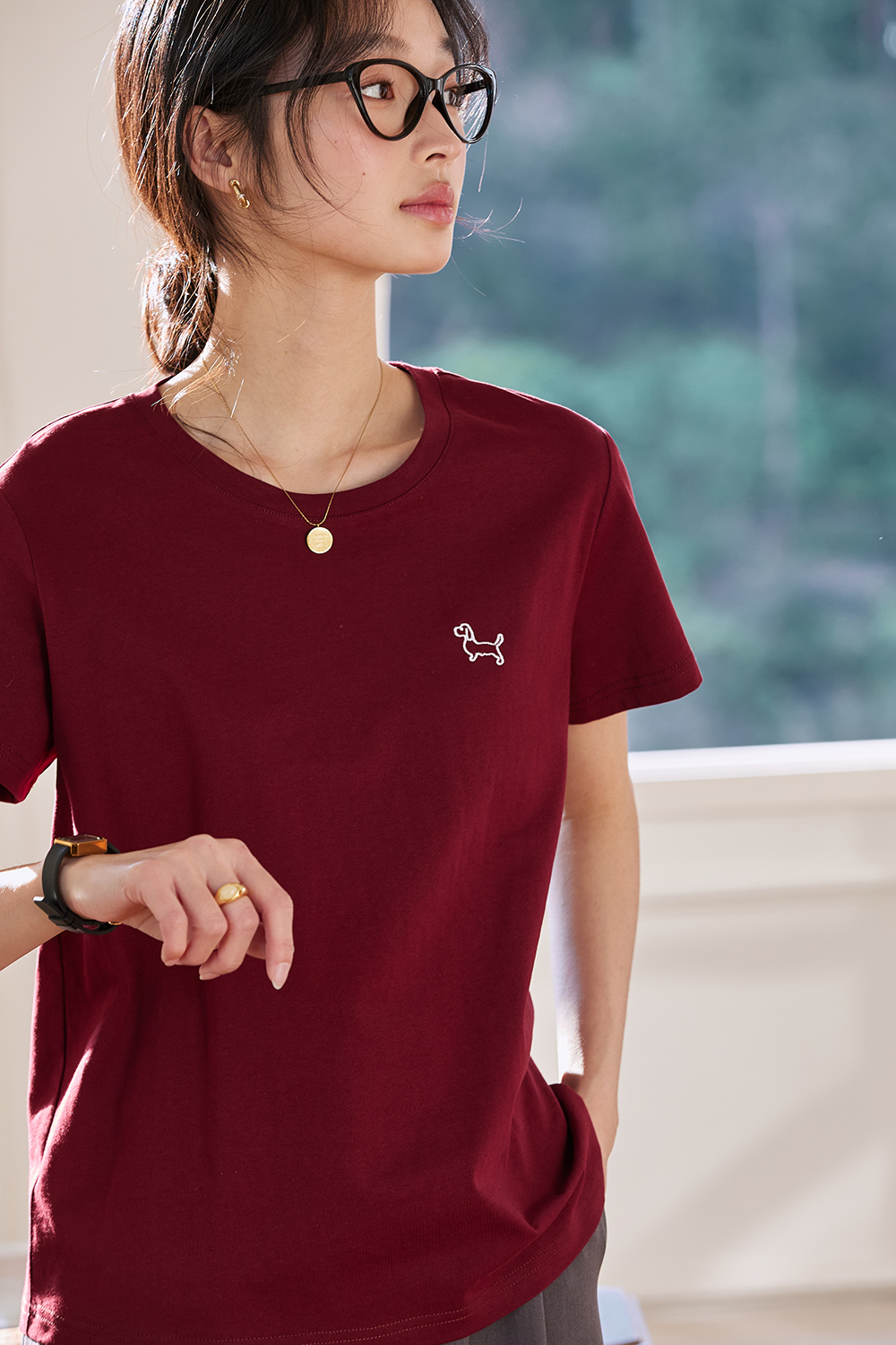 Lines Puppy Casual T-Shirt-VIMLYSTORE