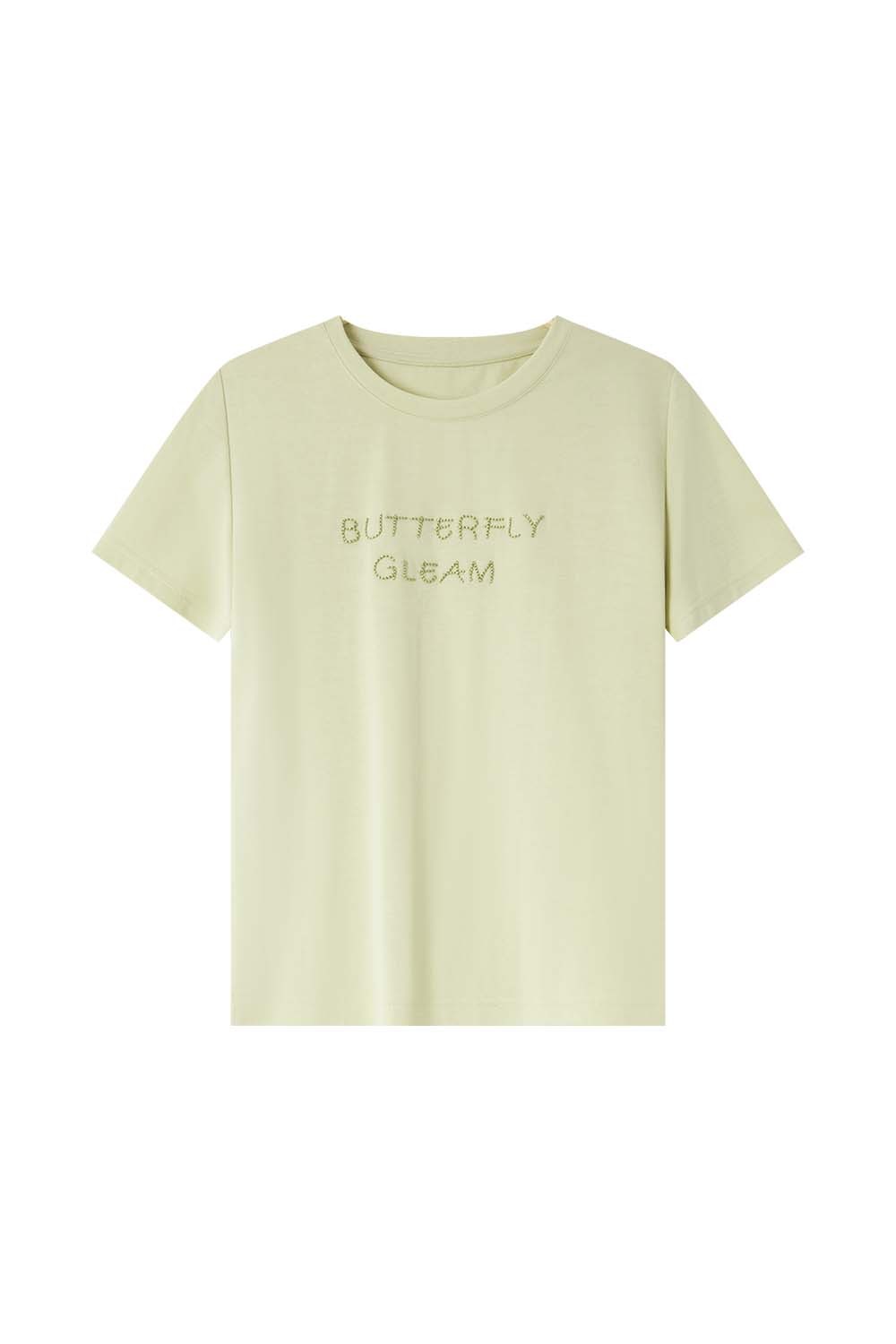 Embossed Texture Feel Embroidered T-Shirt