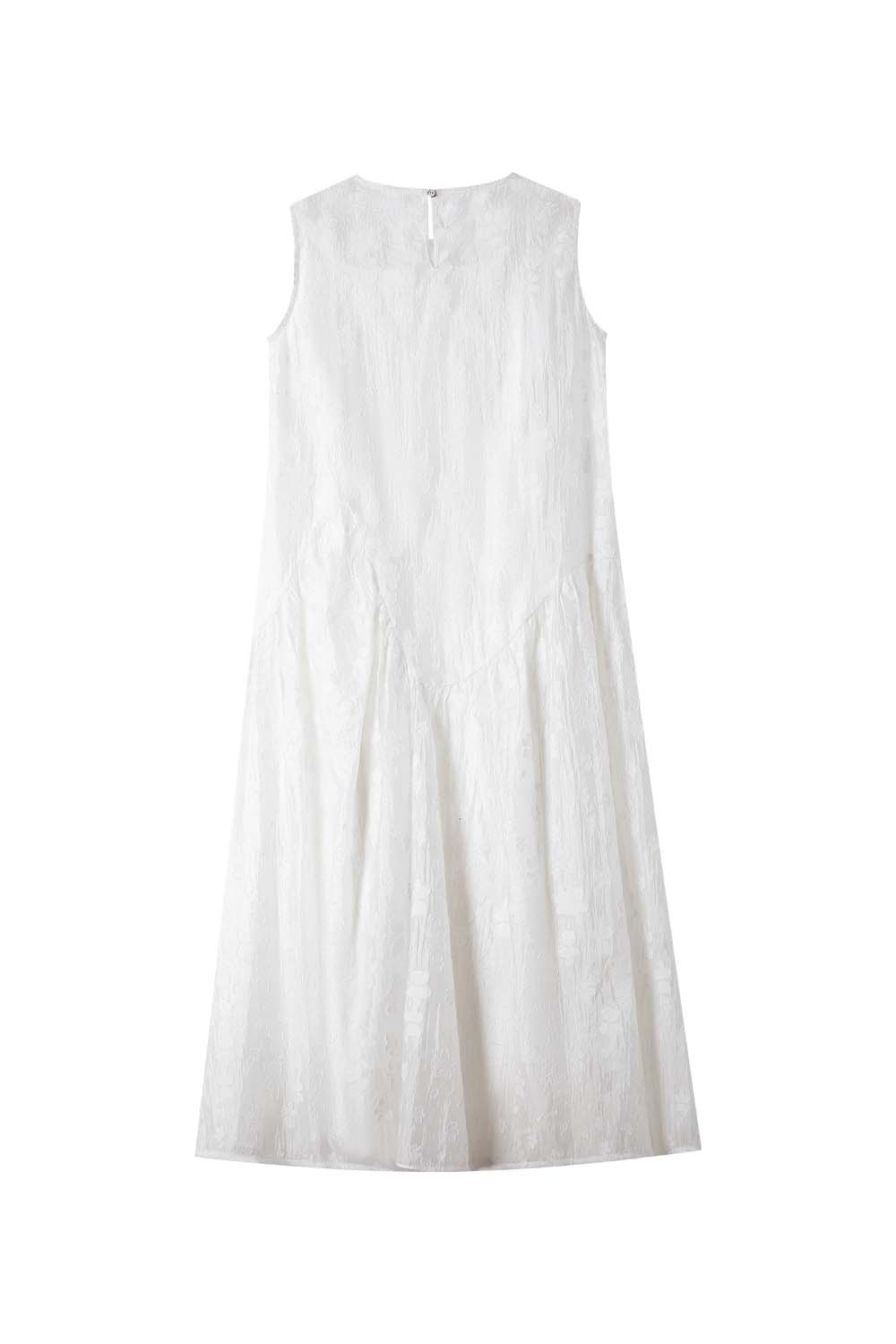 Dark Pattern Jacquard Loose Vest Dress