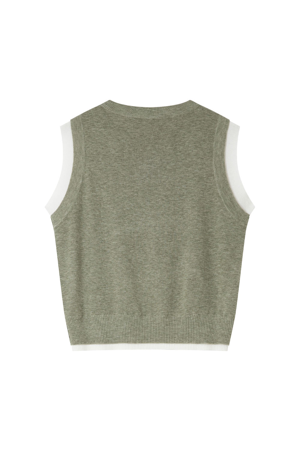 Round Neck Sleeveless Loose Knit Sweater