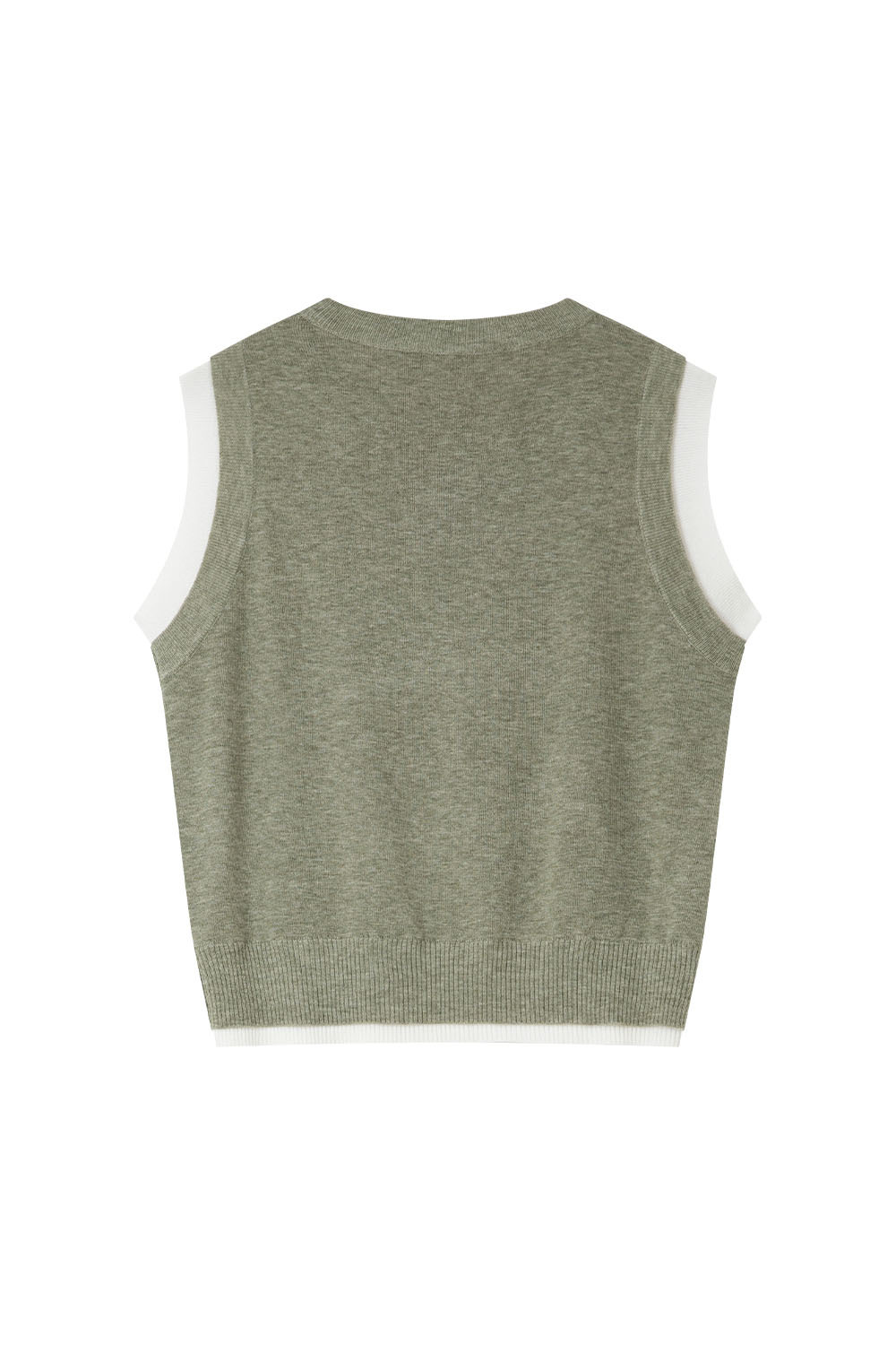 Round Neck Sleeveless Loose Knit Sweater
