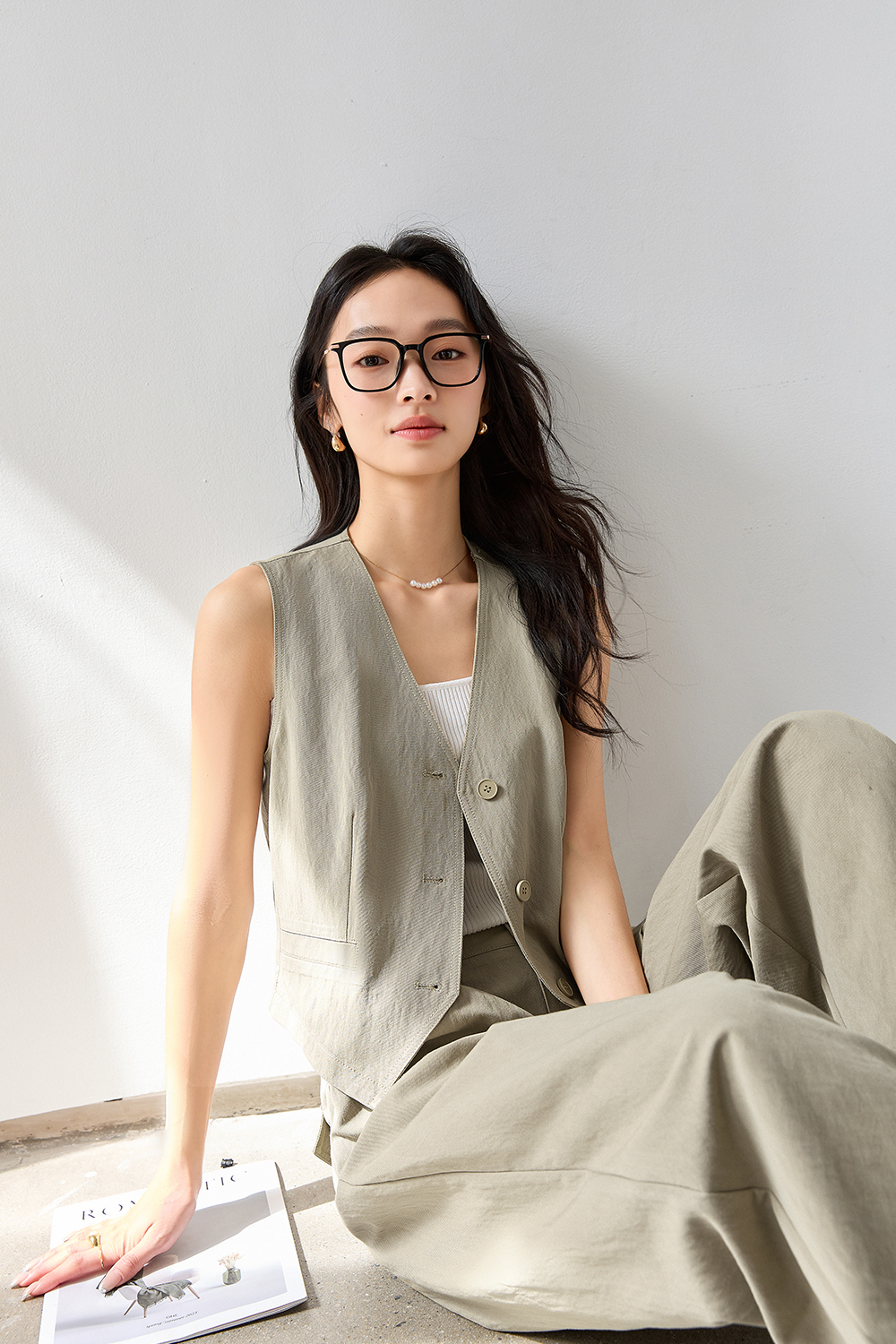Exposed Stitching Casual Suit