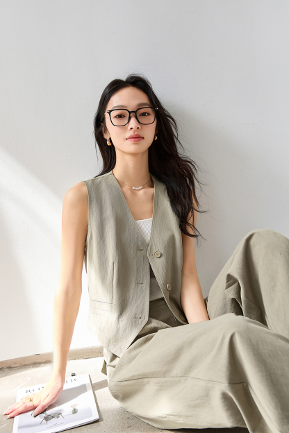 Exposed Stitching Casual Suit
