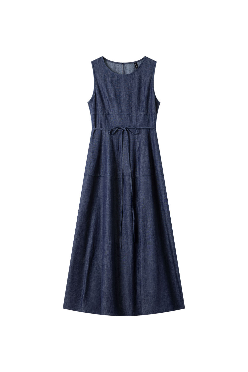 Cotton And Linen Blend Denim Dress