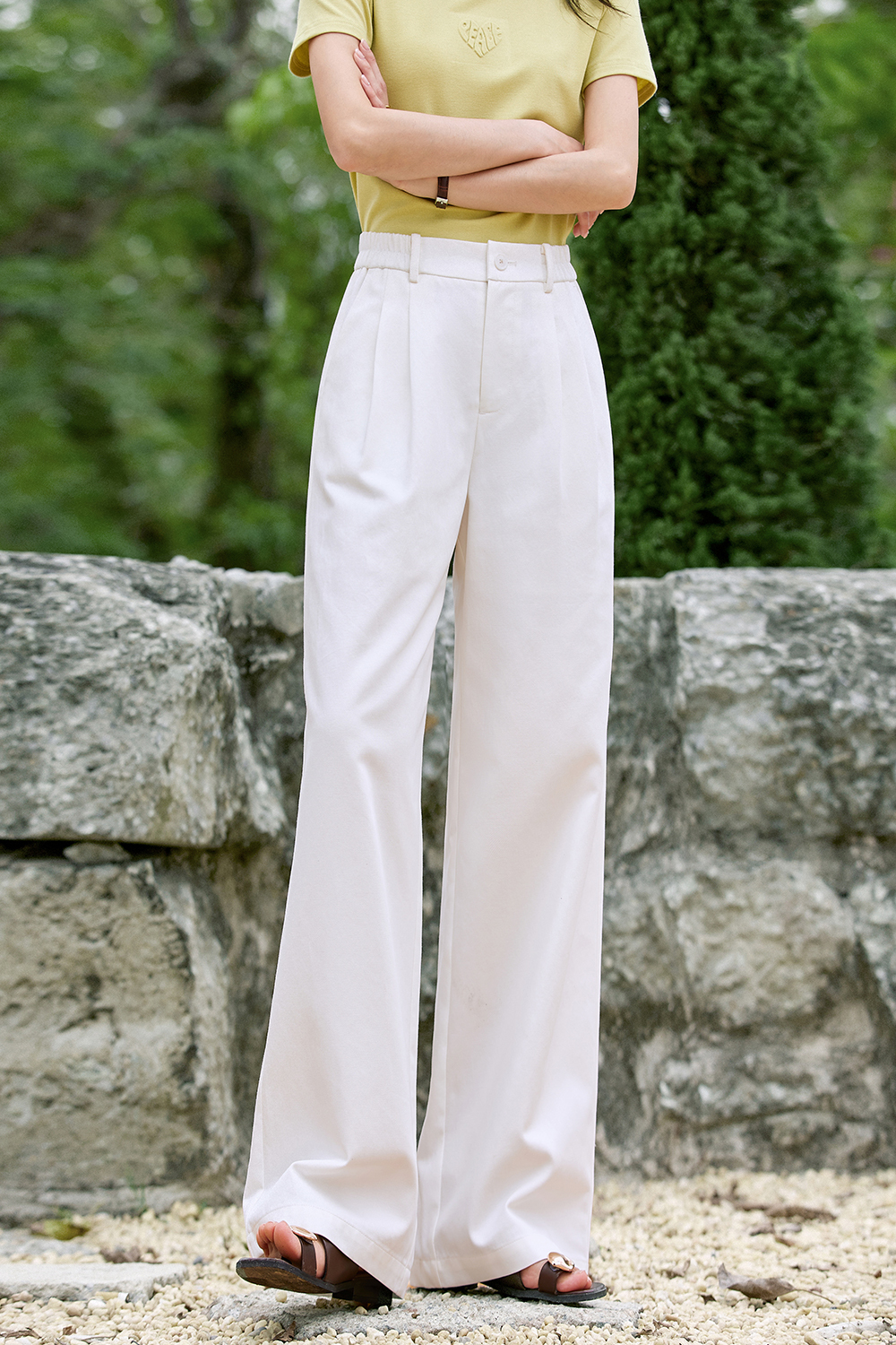 Tencel Cotton Fashion Wide-Leg Pants