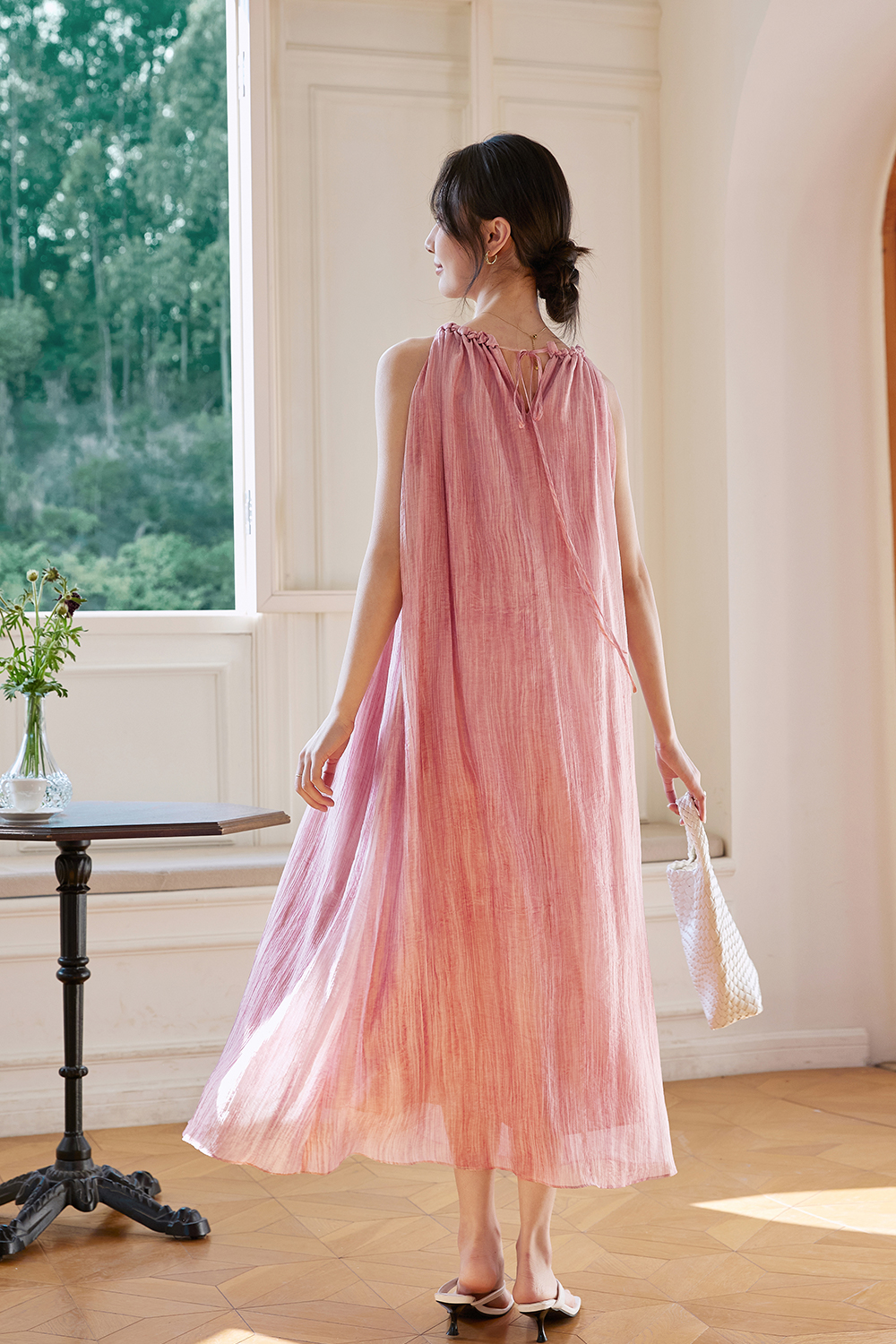 French Halter Strap Dress-VIMLYSTORE