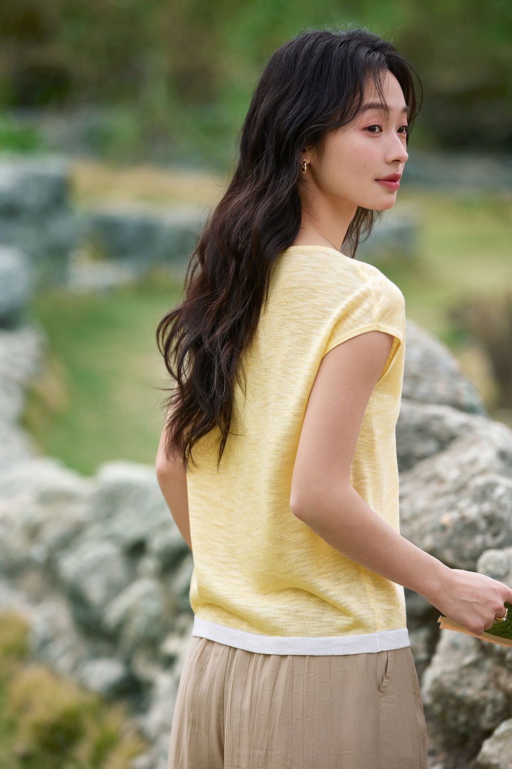 Fake Two-Piece Straight Knit Sweater