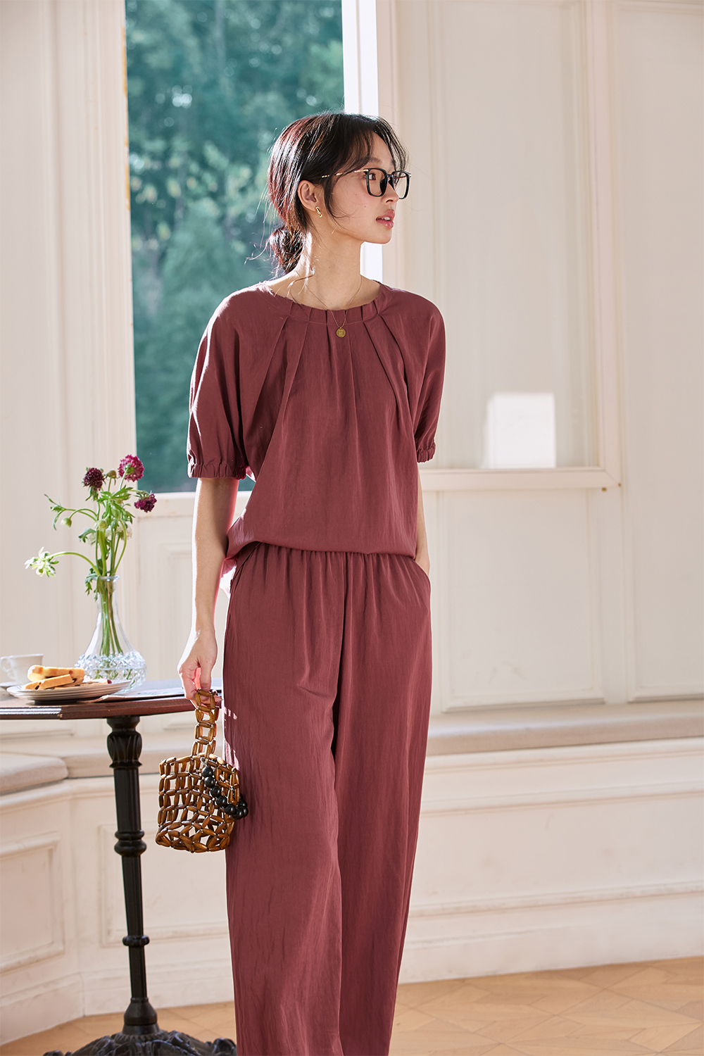 Easy Casual Woven Suit-VIMLYSTORE