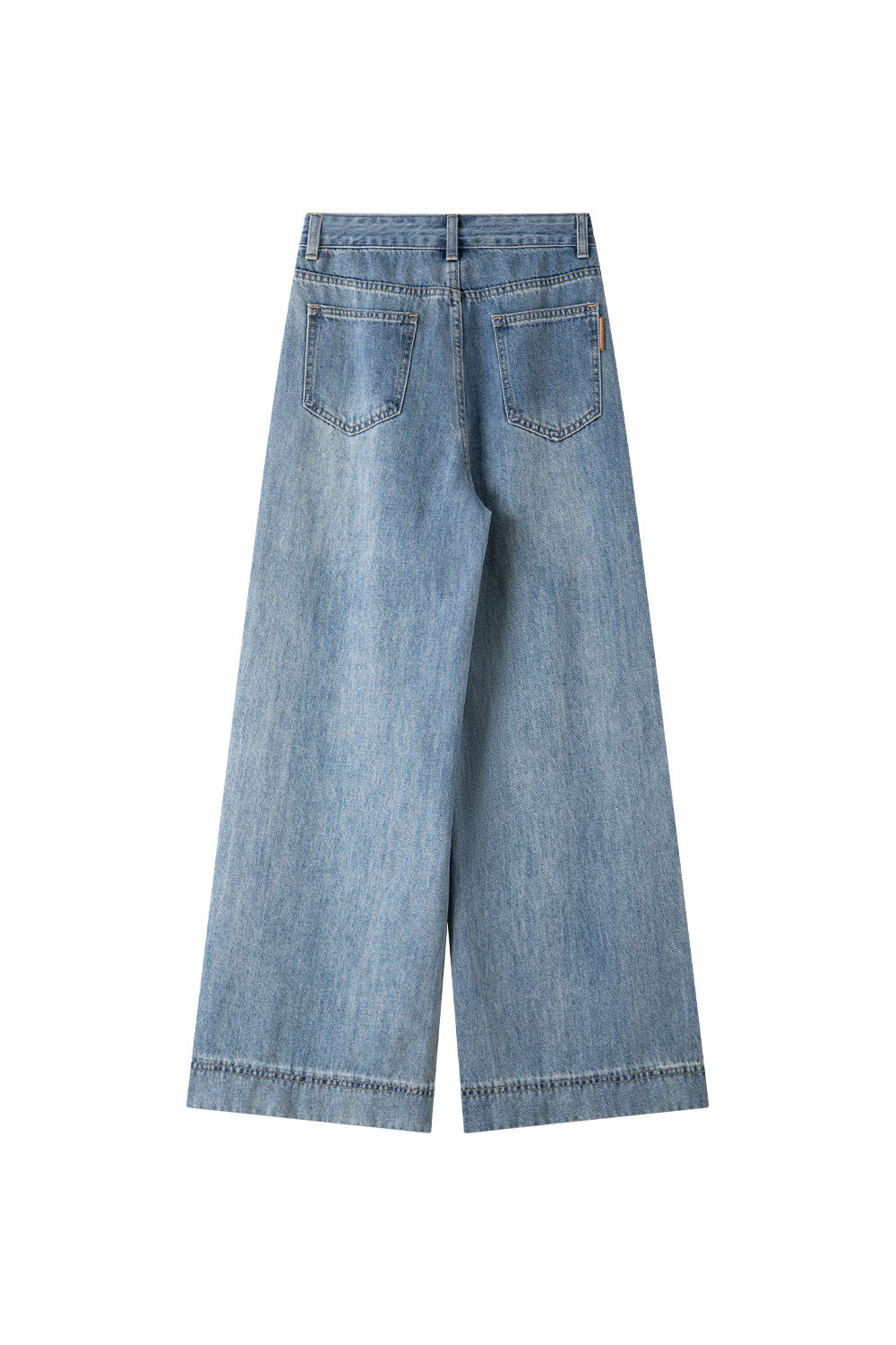 Cotton Loose Denim Wide-Leg Pants