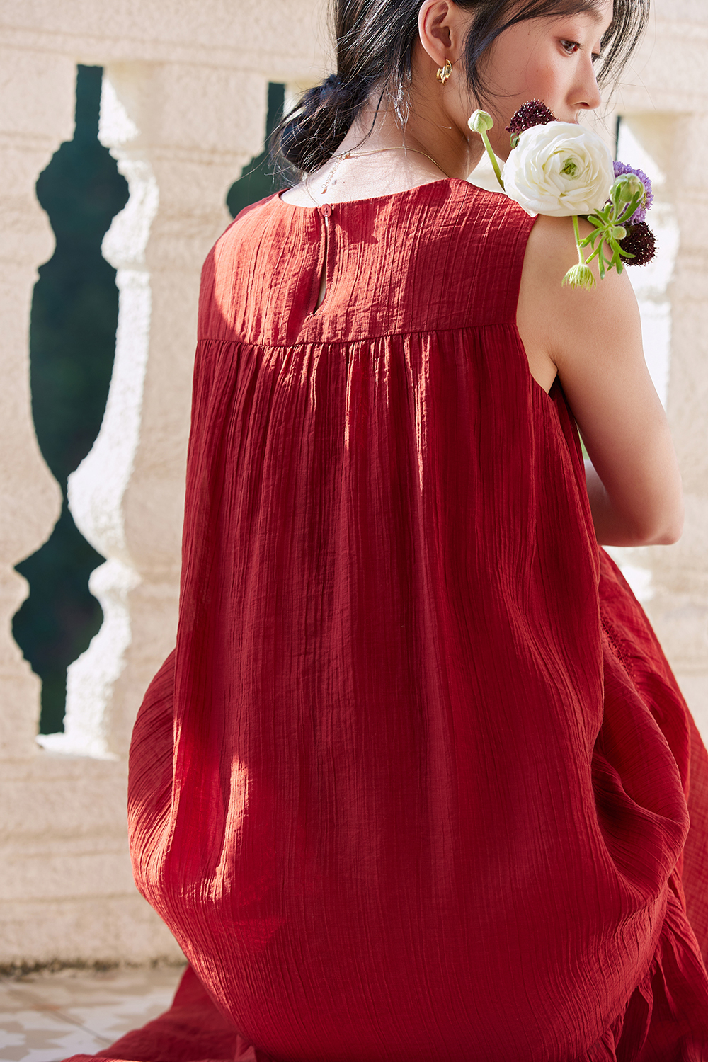 Vacation Style Sleeveless Loose Dress