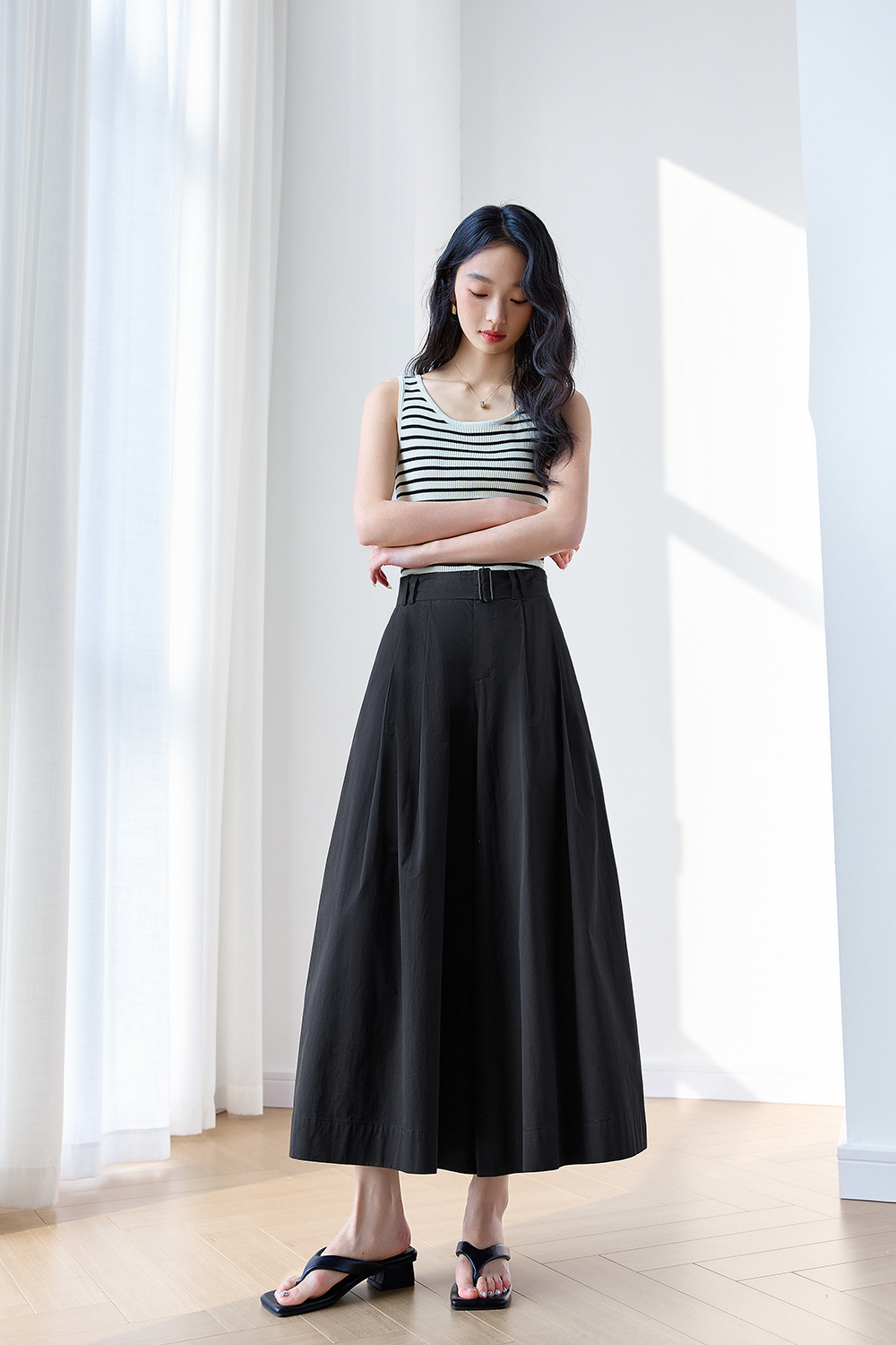 100% Cotton Loose Skirt Pants-VIMLYSTORE