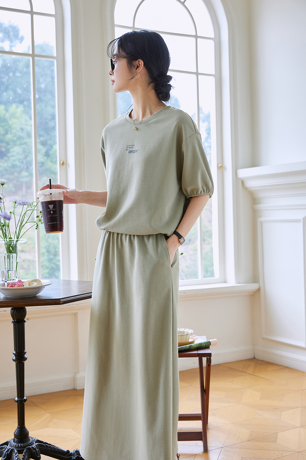 Casual Printed Knit Suit-VIMLYSTORE