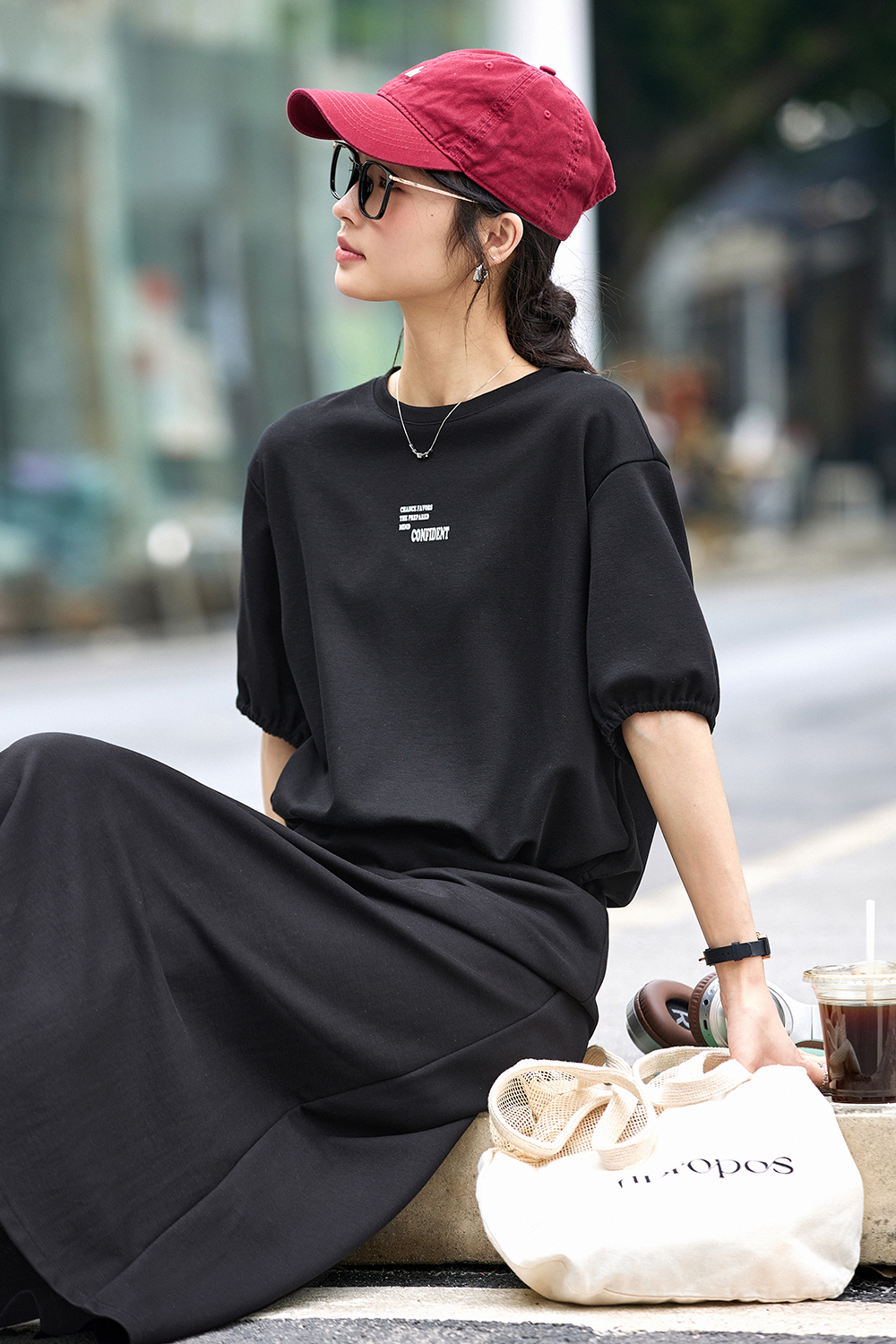 Casual Printed Knit Suit