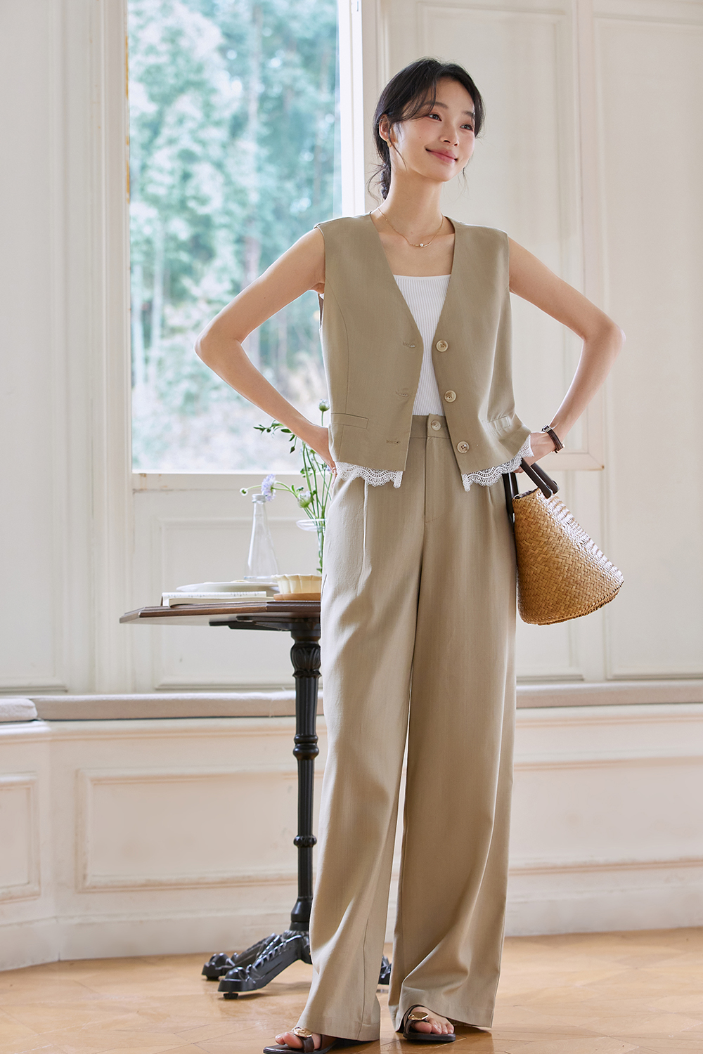 Tencel Lace Patchwork Suit