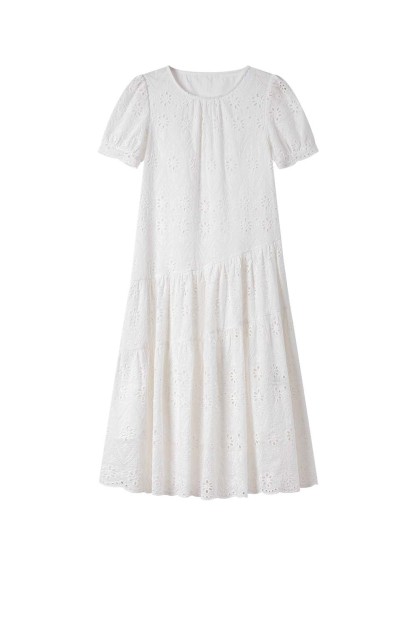 Cotton Embroidered Dress