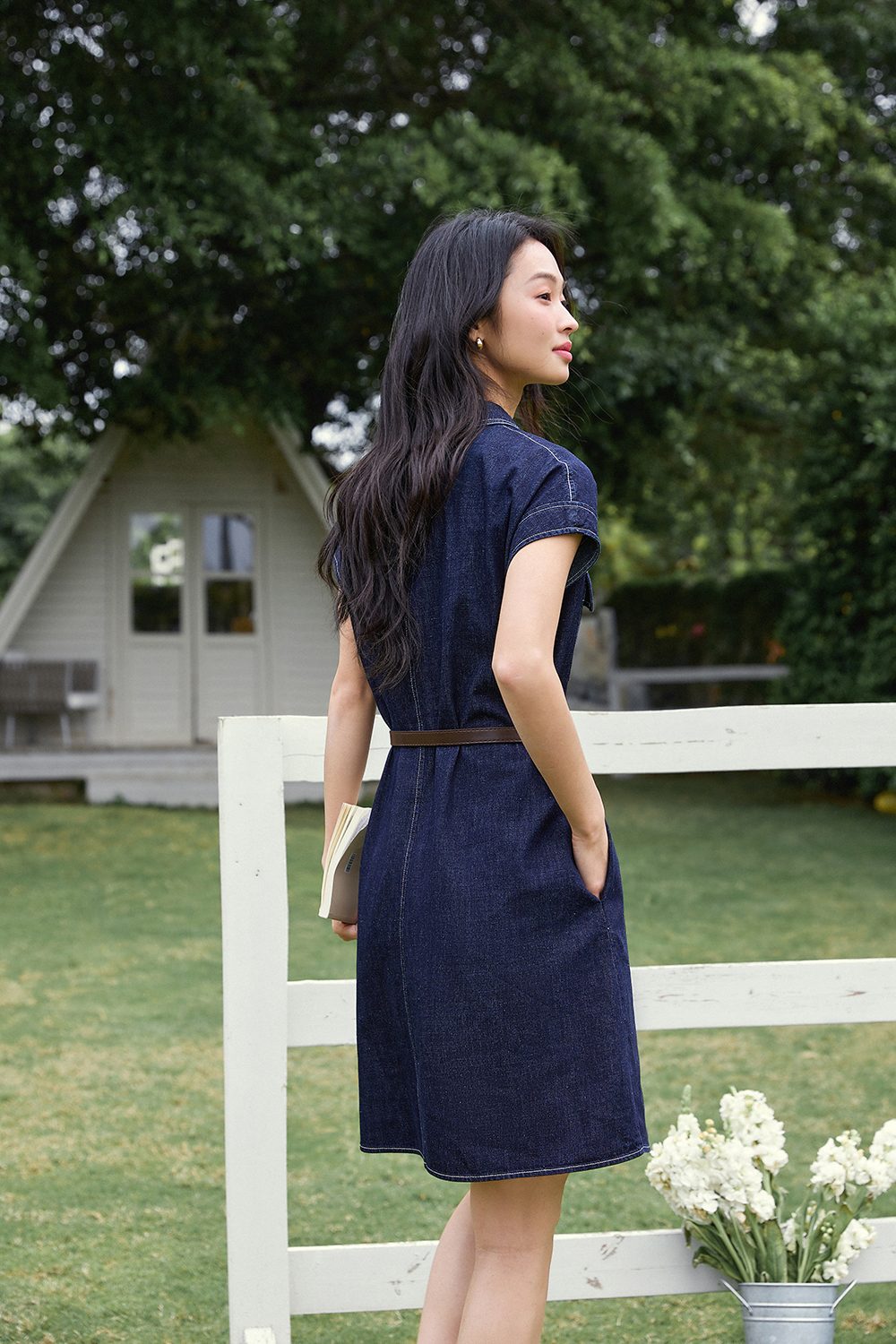 Straight Washed Denim Dress