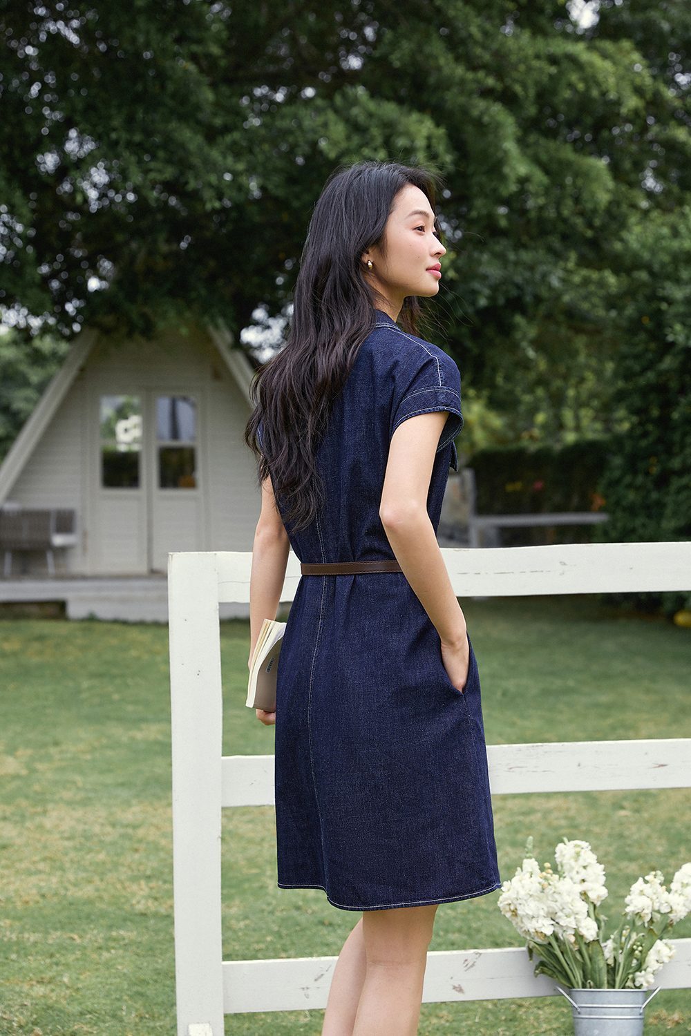 Straight Washed Denim Dress