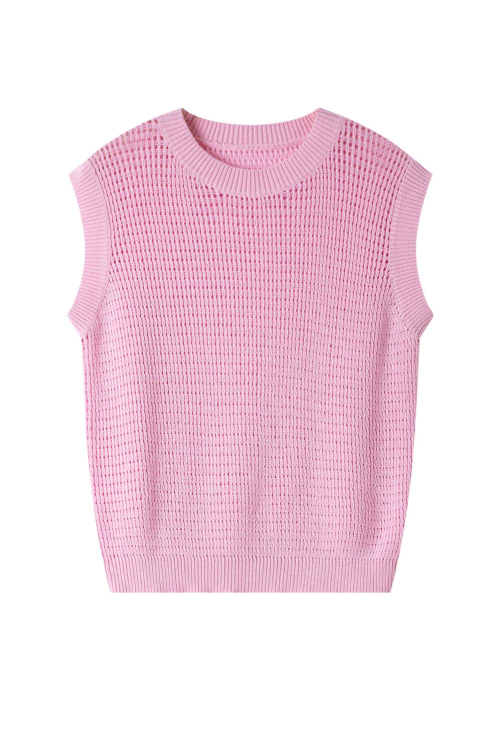 100% Cotton Minimalist Style Hollow Sweater