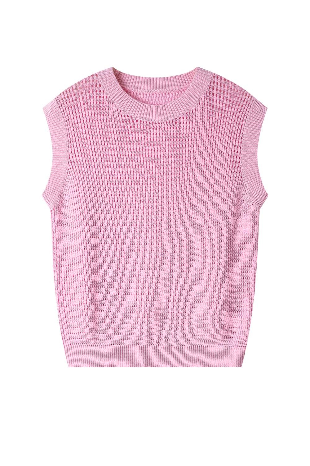 100% Cotton Minimalist Style Hollow Sweater