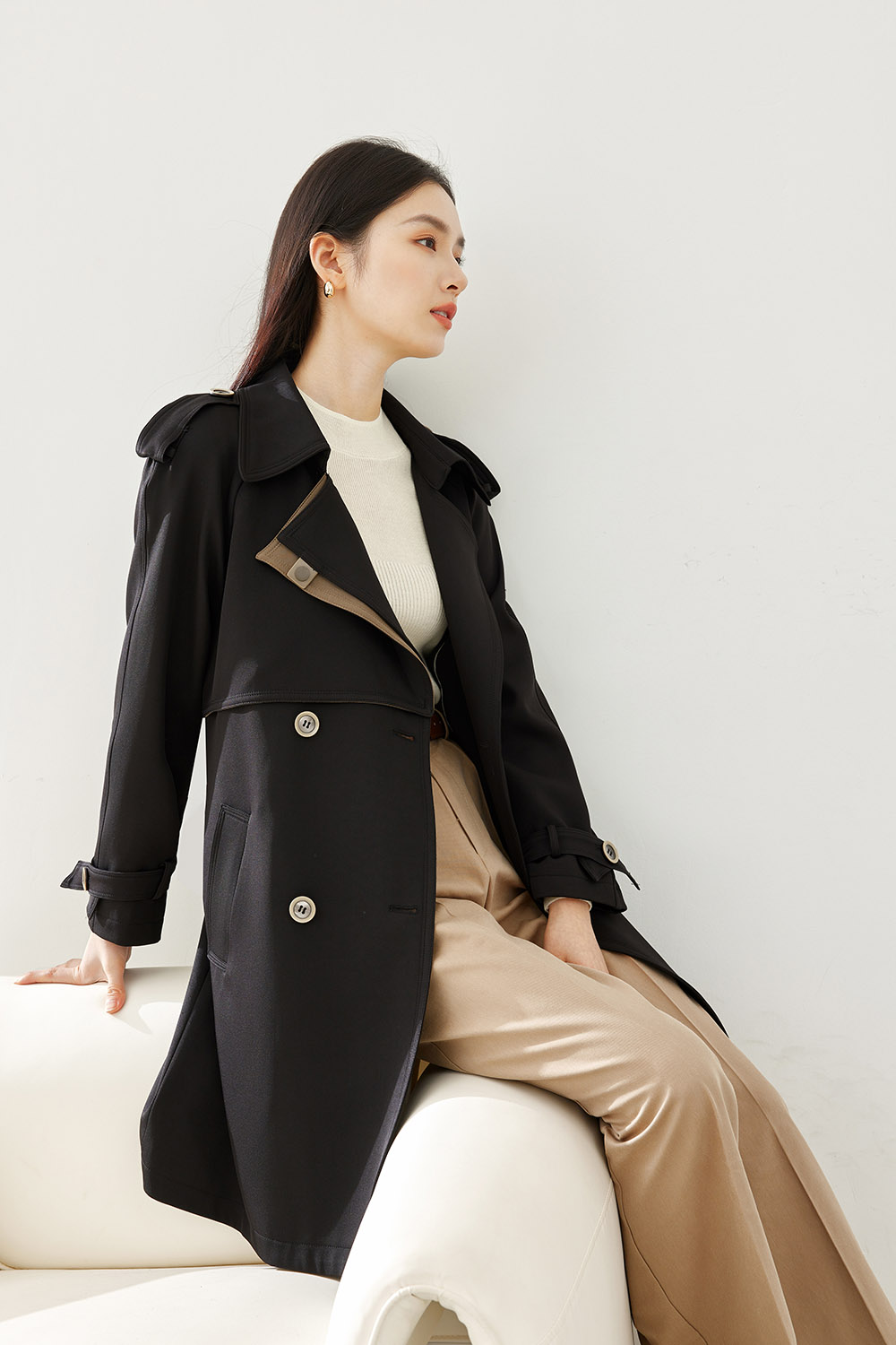 Mid-Length Trench Coat