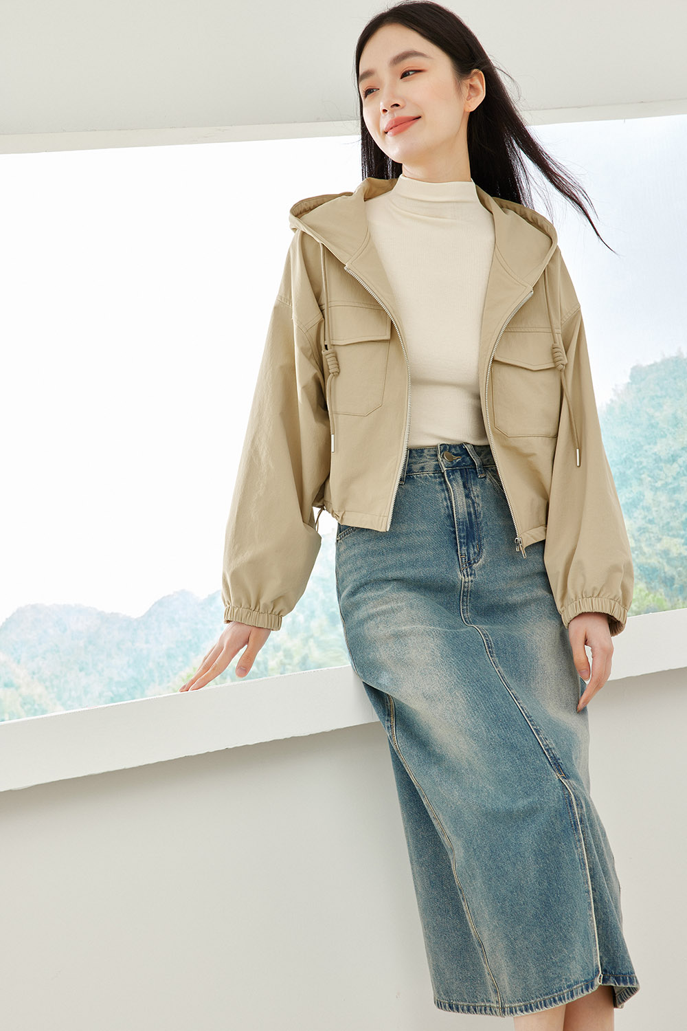 Short Workwear-Style Jacket