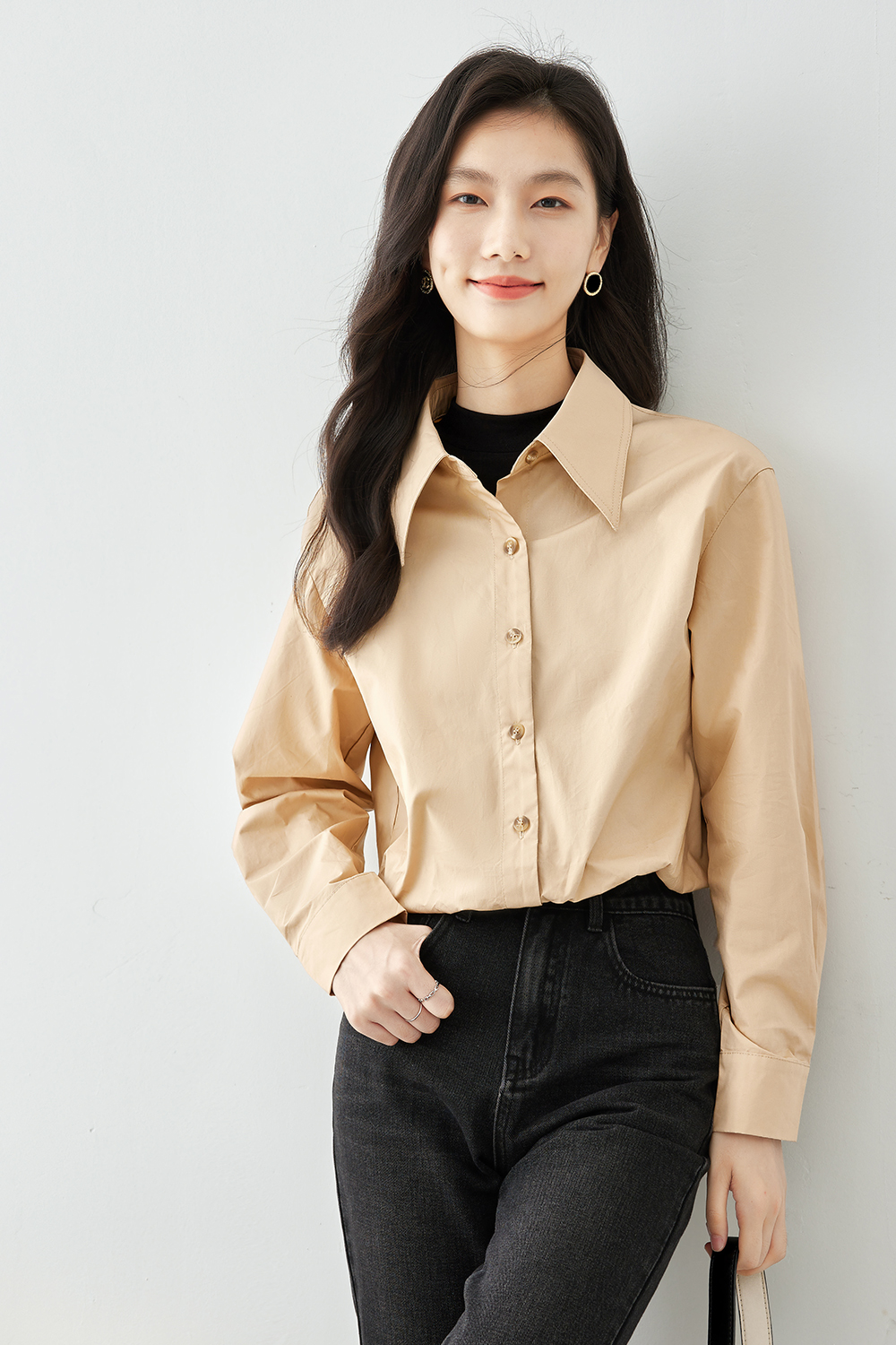 Mock two-piece shirt