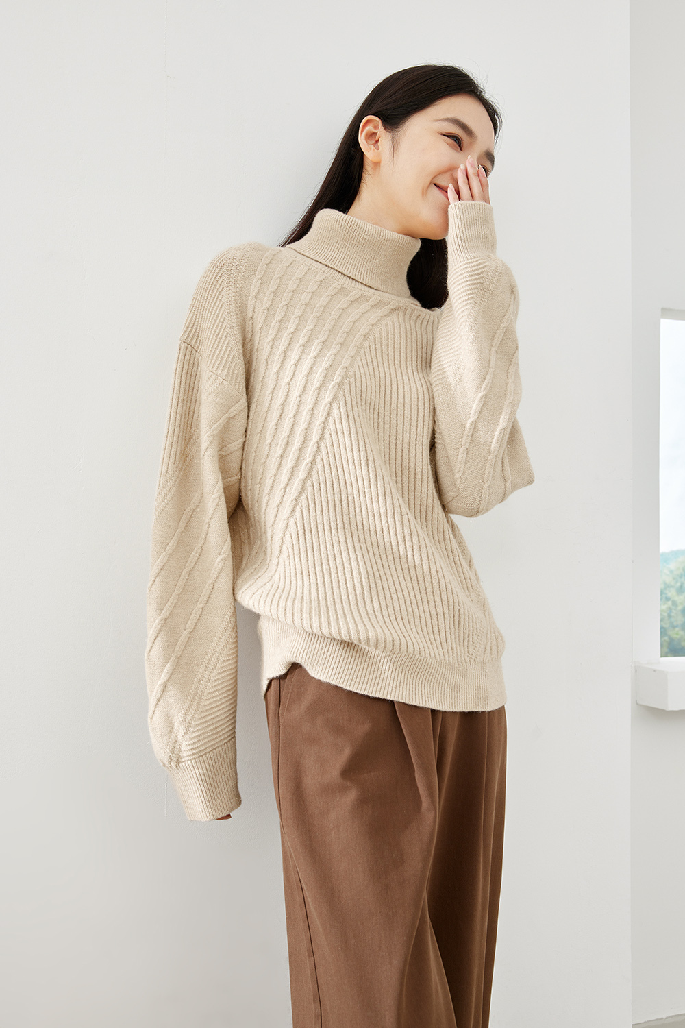 Turtleneck Chunky Sweater