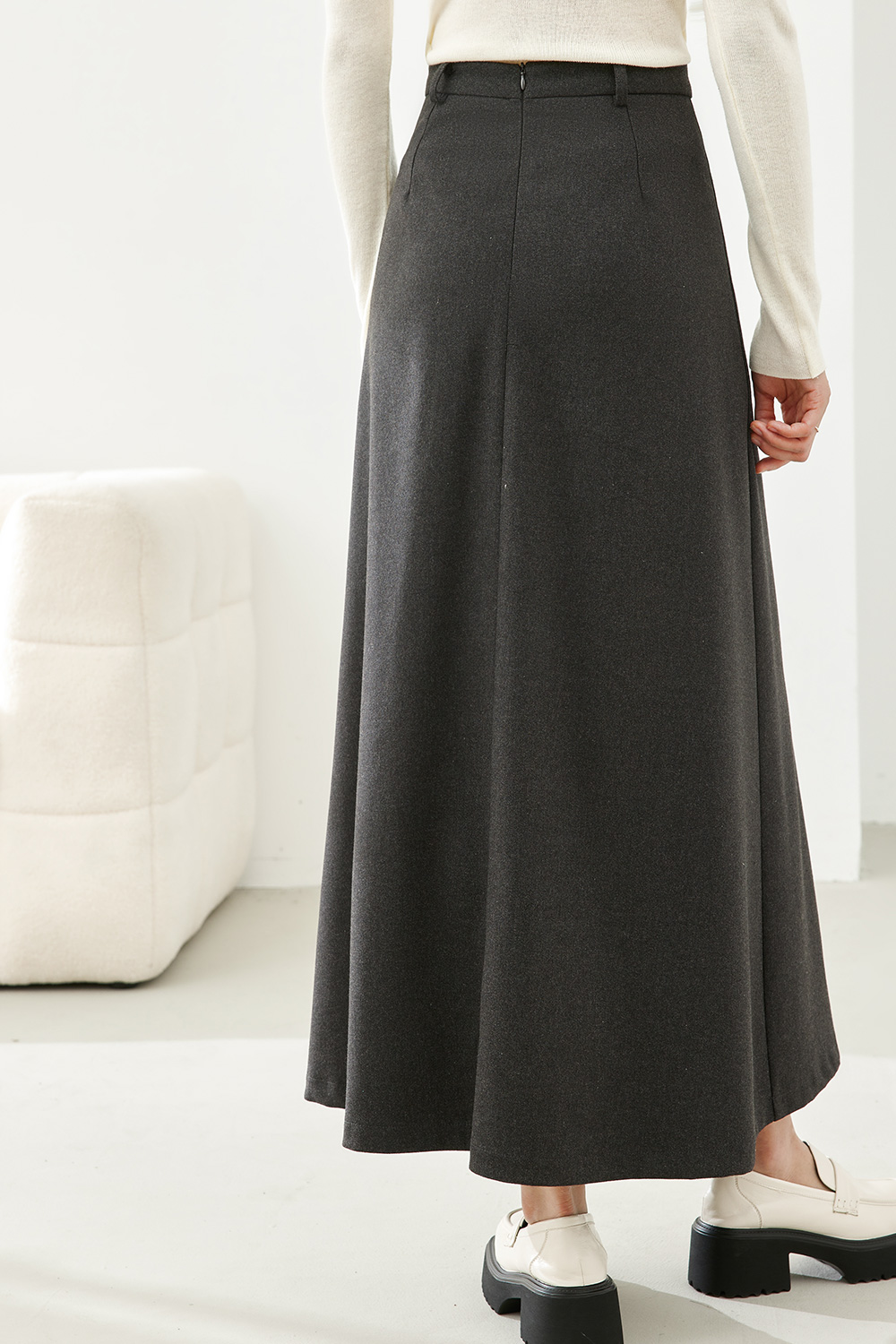 Waisted A-line Half-body Skirt