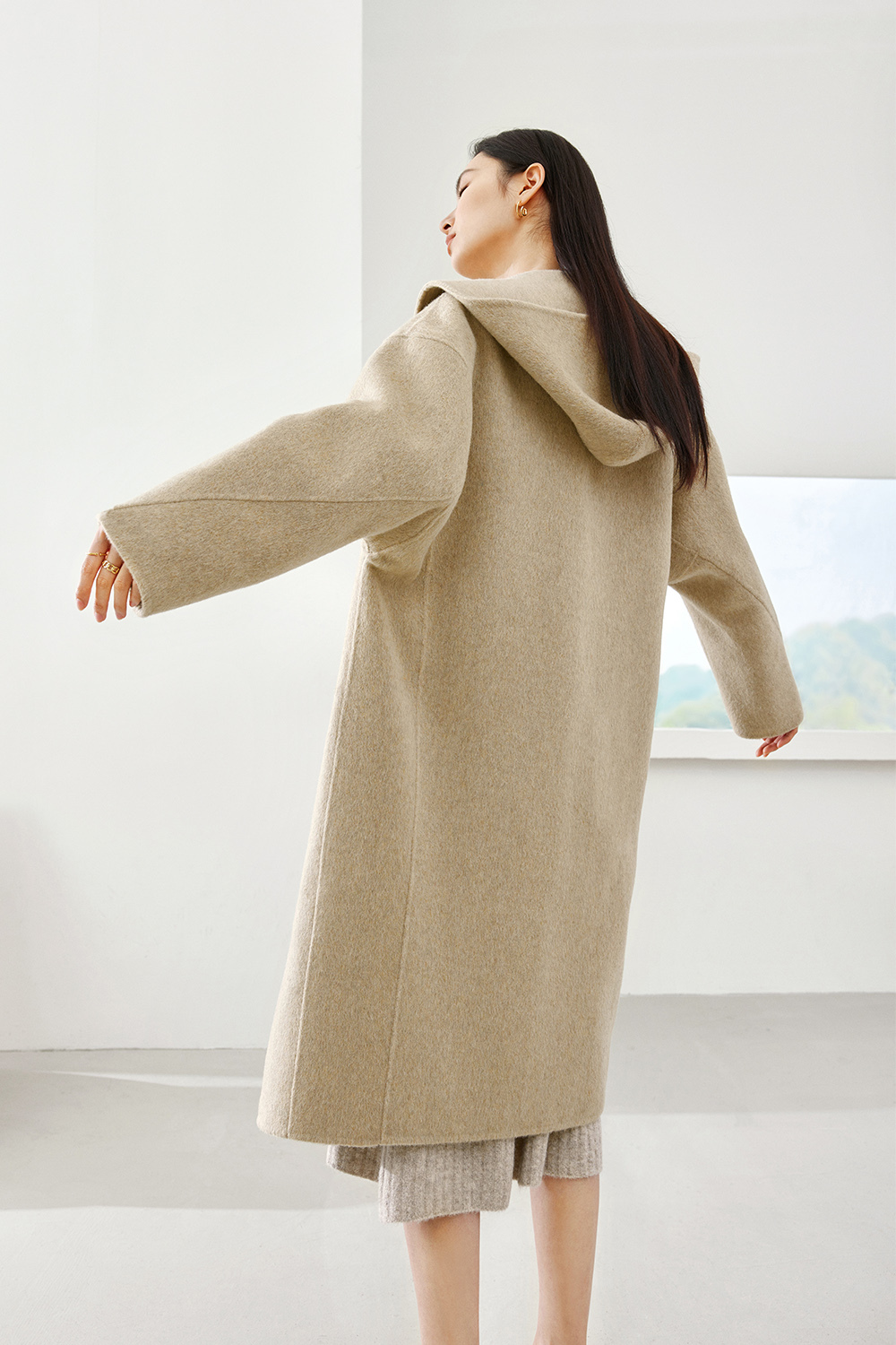 Simple Double-Faced Wool Coat