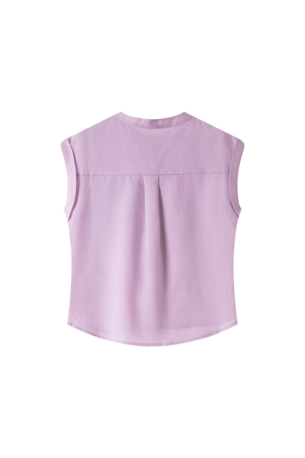 Commute-Chic Mini-Stand Collar Sleeveless Blouse-VIMLYSTORE