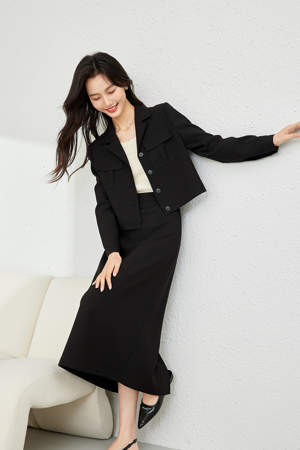 Commuter Straight Skirt Suit