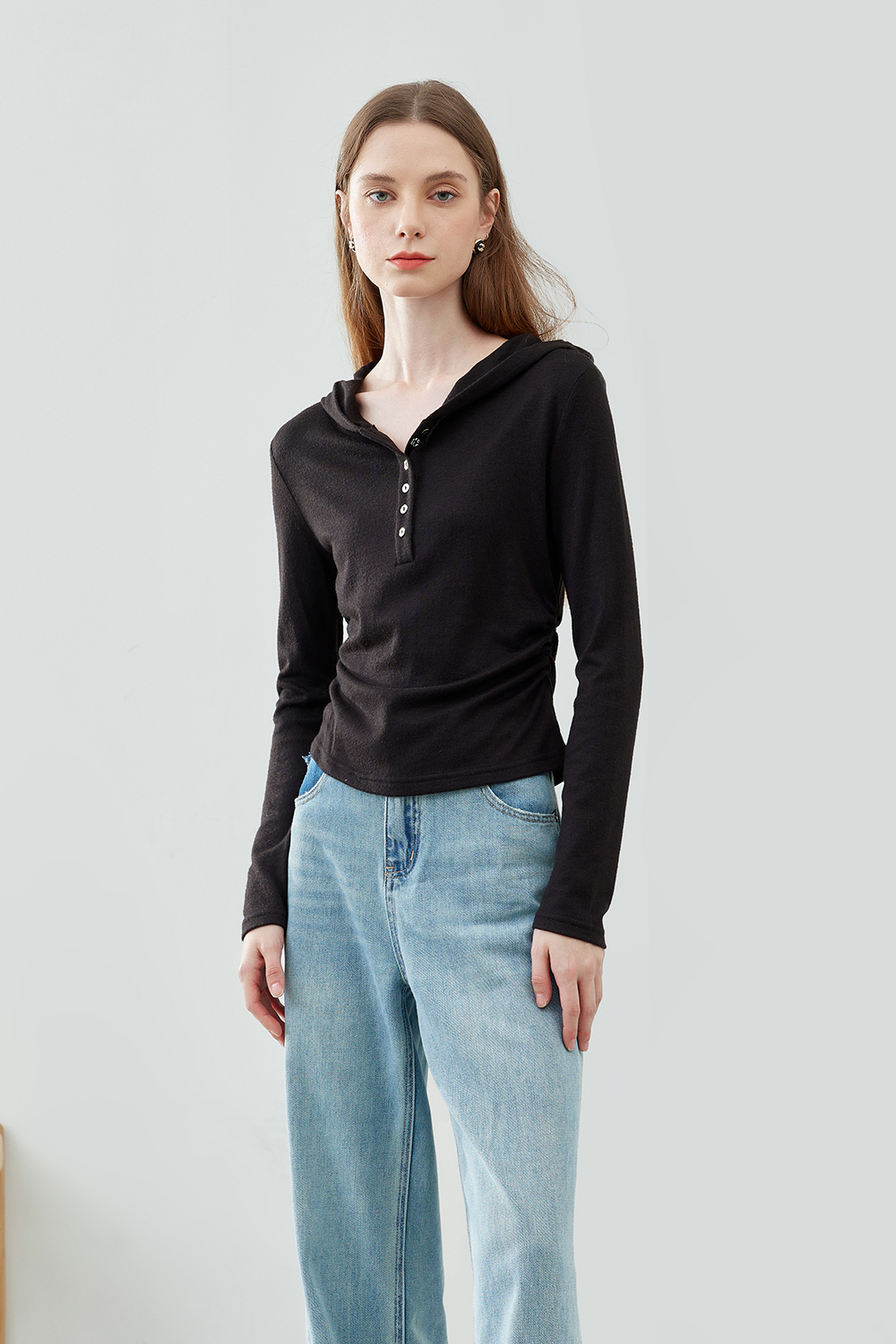 Versatile Slim-Fit Hooded T-Shirt