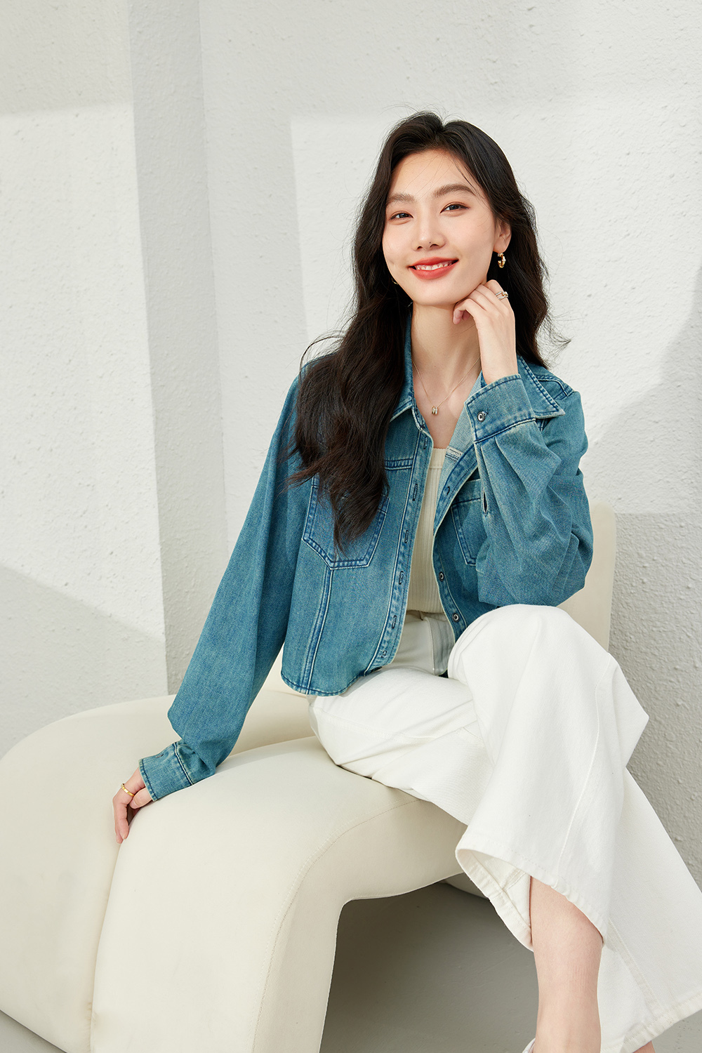 Washed Blue Denim Shirt